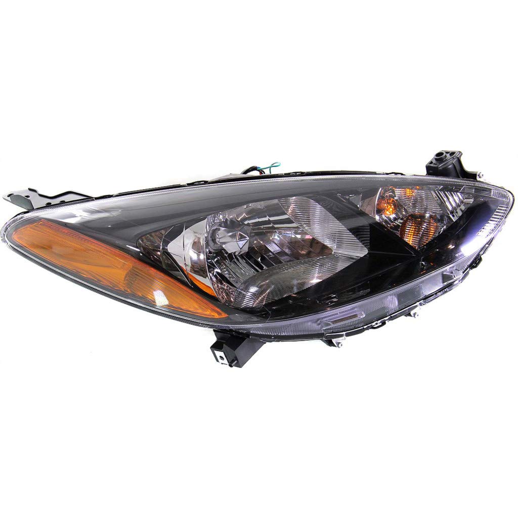 CarLights360: DOT Certified Mazda 2 Headlight Assembly (2011-2014) - Right Passenger Side Replacement Part MA2519144 | Perfect for Night Driving & Foggy Conditions