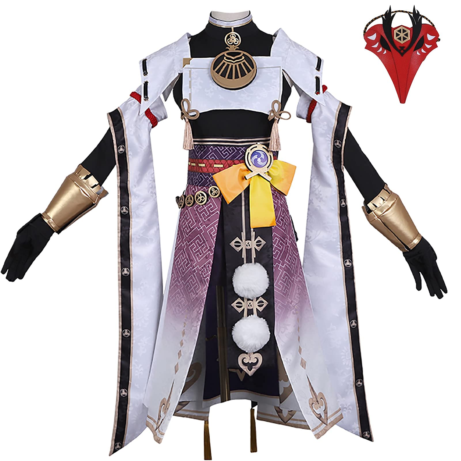 NSPSTT Kujou Sara Cosplay Costume for Women - Anime Genshin Impact Halloween Outfit | Perfect for Cosplay Events, Halloween Parties, and Anime Conventions