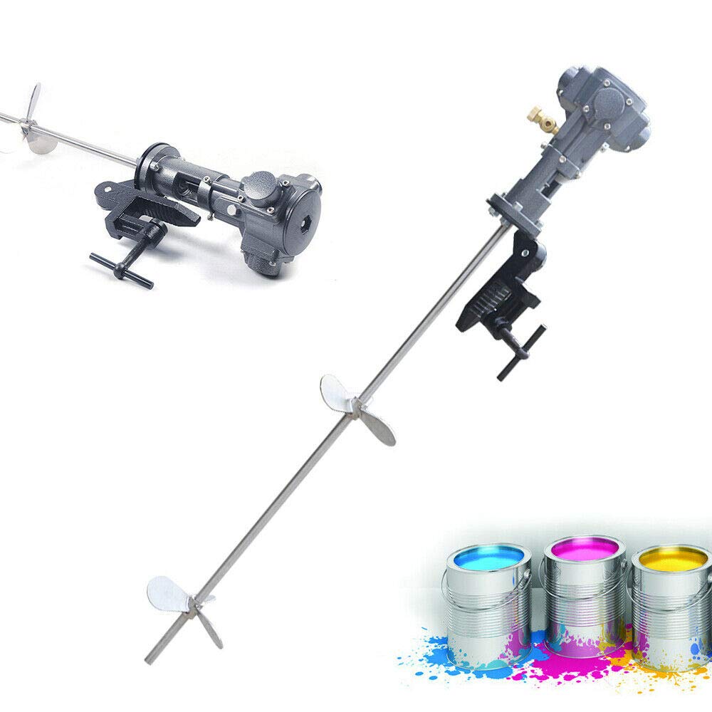 CNCEST 1/2HP 50 Gallon Automatic Paint Mixer - Pneumatic Bracket Stirring Machine with Stainless Steel Clip - Perfect for Professional Paint Shops, Auto Body Repair & Industrial Coating Applications