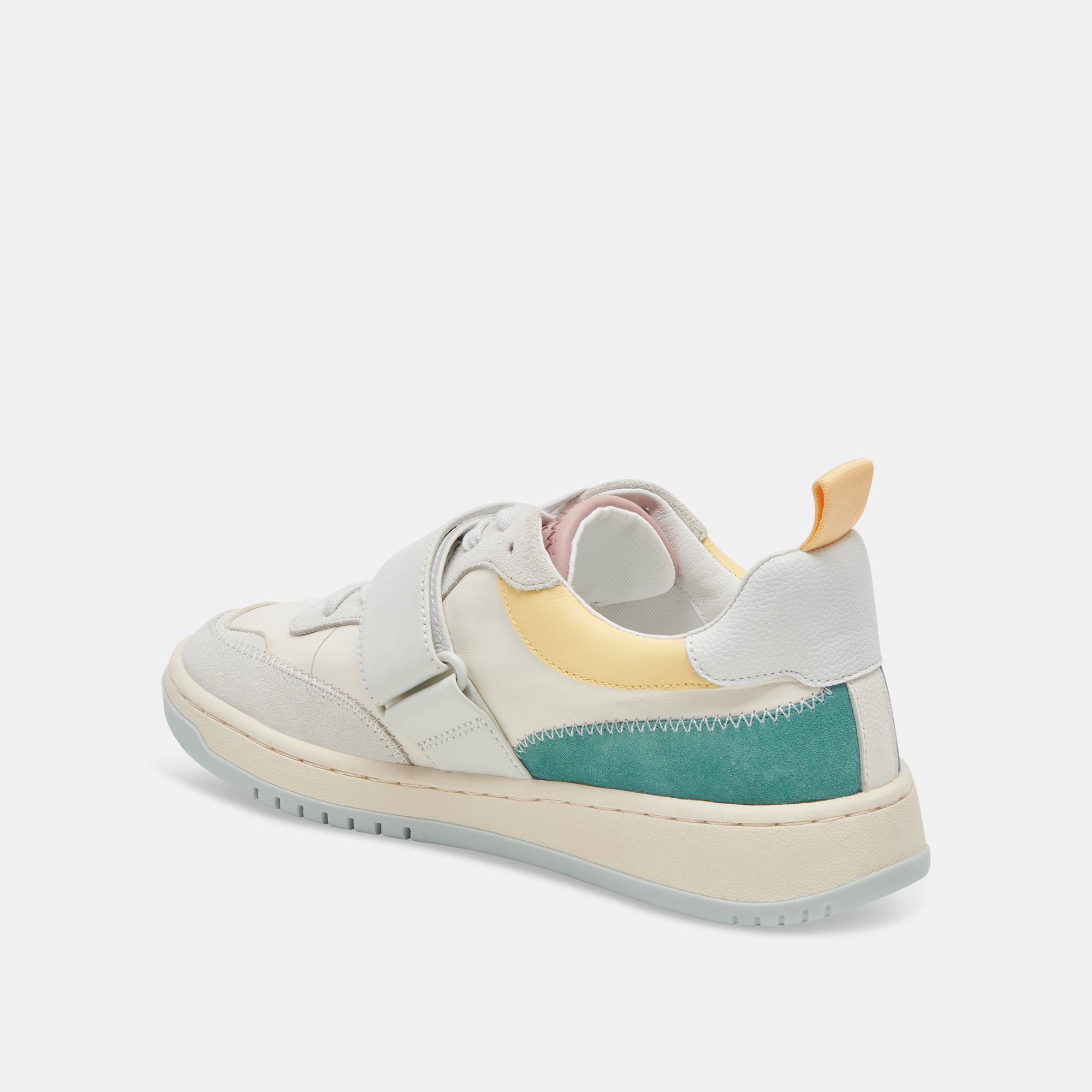 ALVAH Pastel Multi-Color Leather Sneakers for Women - Comfortable Casual Walking Shoes for Everyday Wear, Gym, and Travel