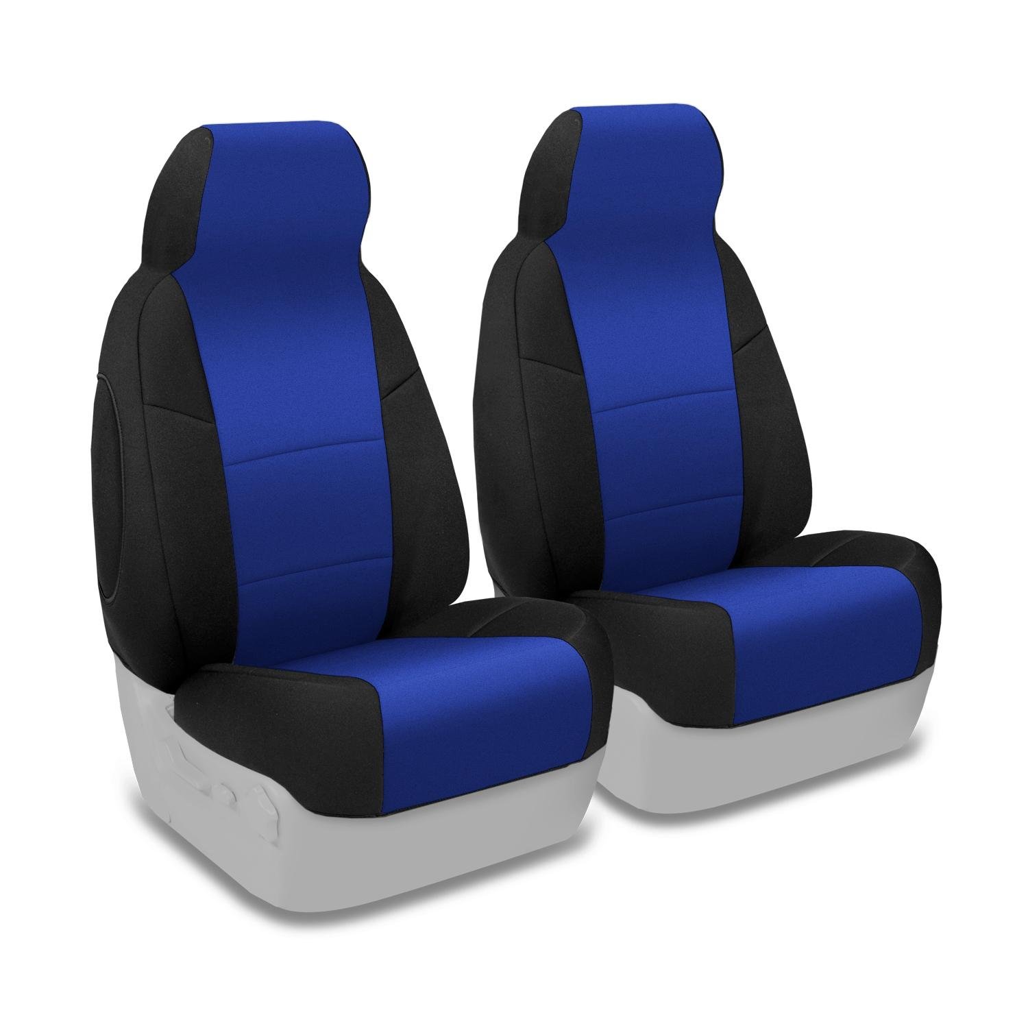 Coverking Custom Fit Neosupreme 50/50 High Back Bucket Seat Cover for Honda CR-Z - Blue with Black Sides | Durable Car Seat Protection for Daily Commute & Road Trips