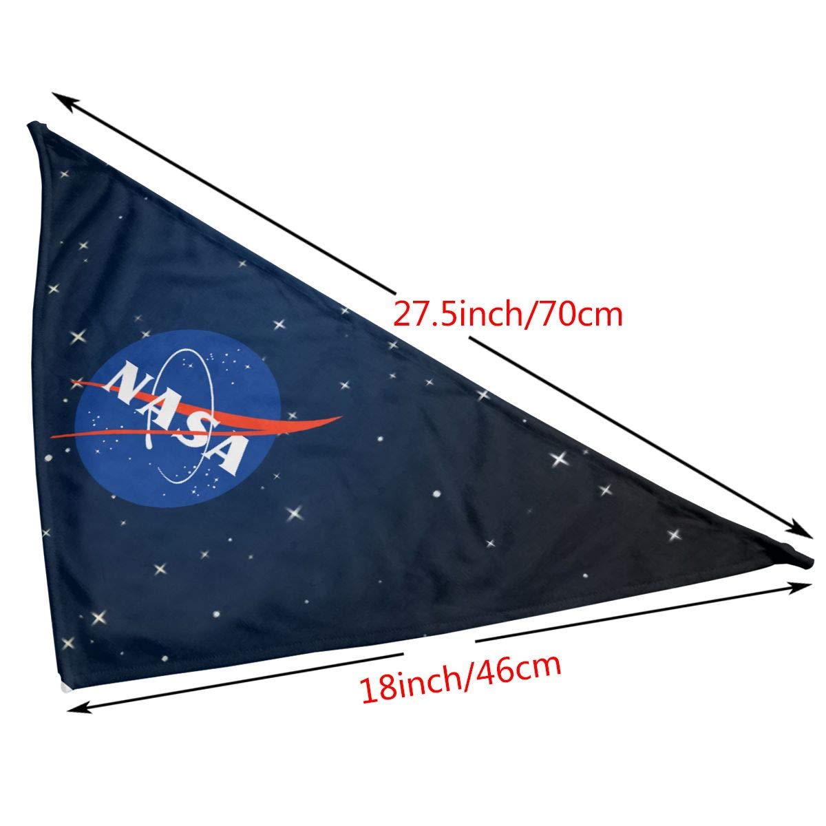 NASA Seal USA Space Cosmos Logo Pet Bandana - Classic Triangle Bib Scarf for Cats & Dogs - Perfect for Space-Themed Parties, Photo Shoots & Daily Walks