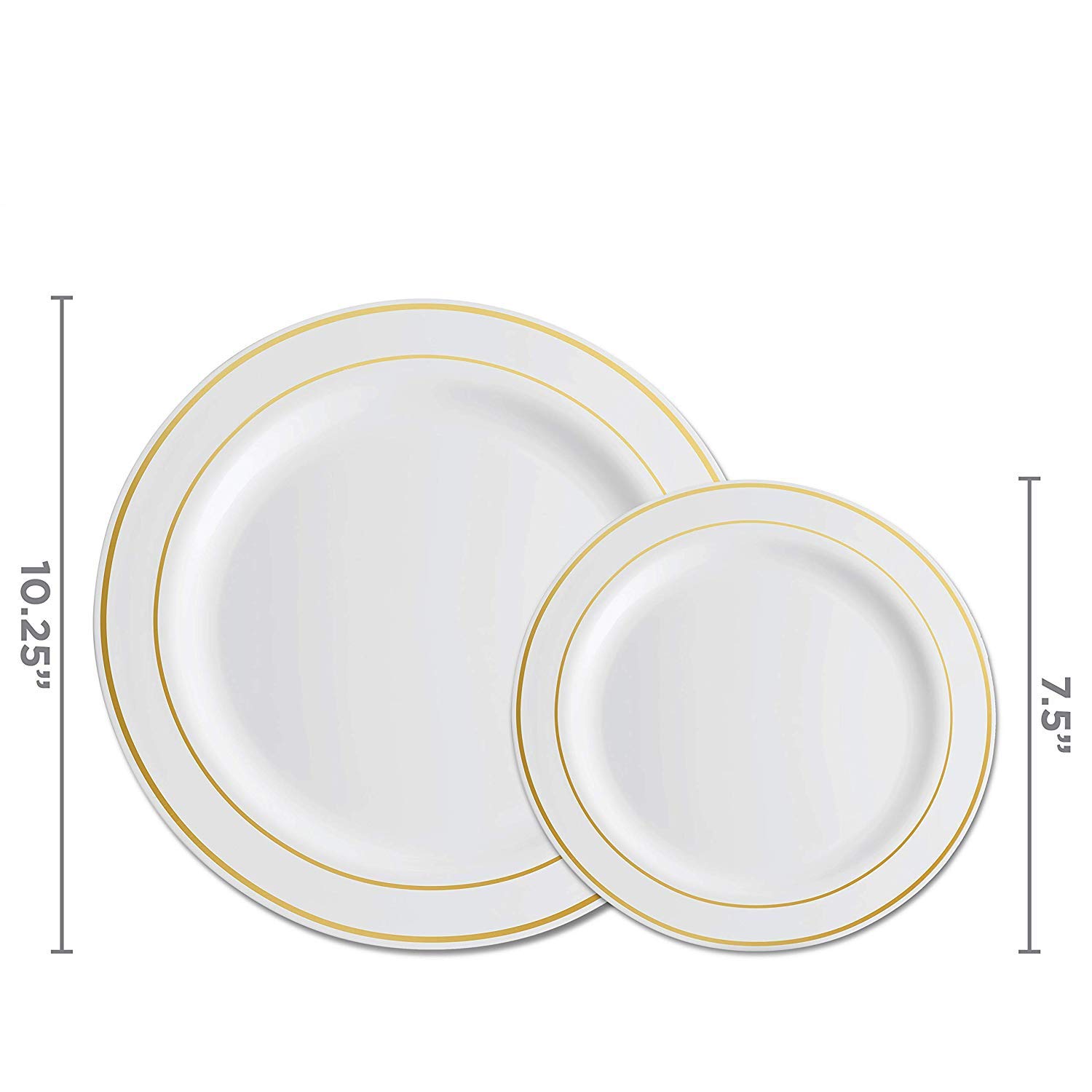 Premium 700-Piece Dinnerware Set for Parties & Events - 200 Gold Rim Plates, 300 Stainless Steel Silverware, 100 Clear Plastic Cups, 100 Linen Napkins - Elegant Table Setting for Weddings, Banquets & Catering Services