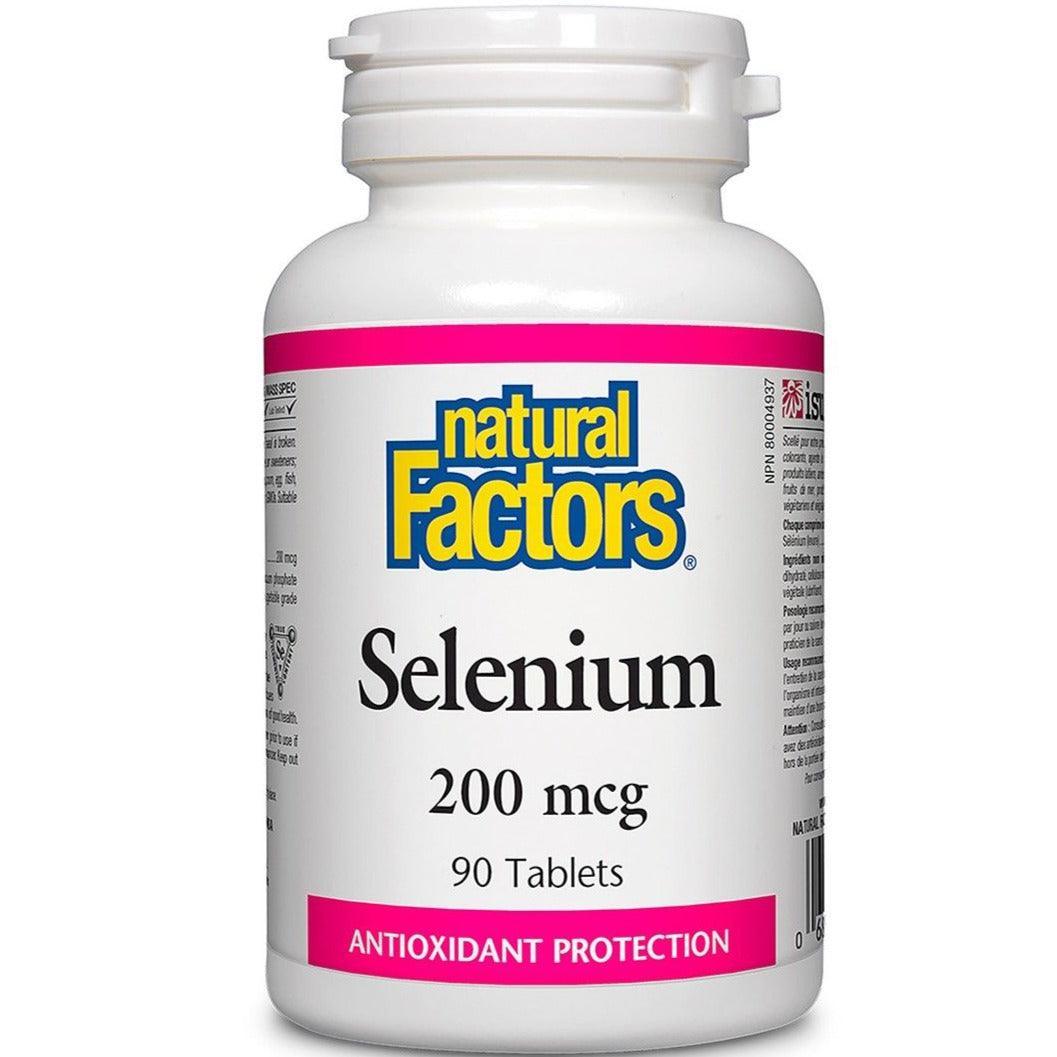Natural Factors Selenium 200mcg Supplement - 90 Tablets for Immune Support & Antioxidant Protection | Daily Health Boost for Men & Women