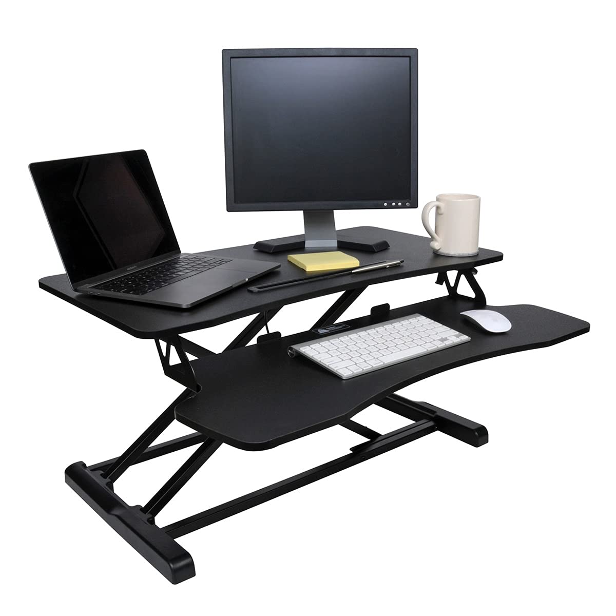 Royal SD320 Height Adjustable Standing Desk with Keyboard Tray - Ergonomic Home & Office Workstation for Comfortable Computer Use