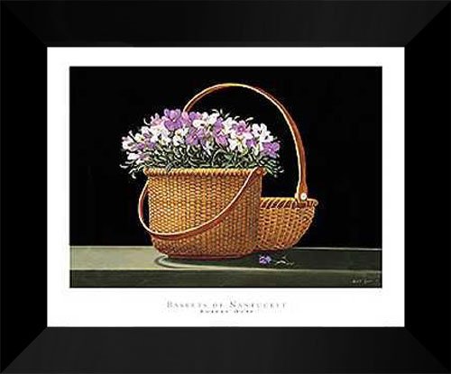 Robert Duff Framed Print 15x18 - Baskets of Nantucket Art for Home Decor