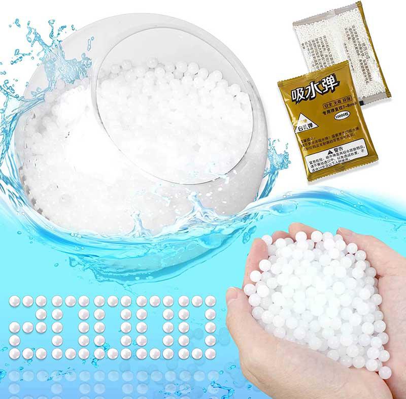 7-8mm Milky White Hardened Gel Balls for Airsoft, SplatRBall & Outdoor Shooting Games - Biodegradable Water Beads for Tactical Training & Backyard Target Practice