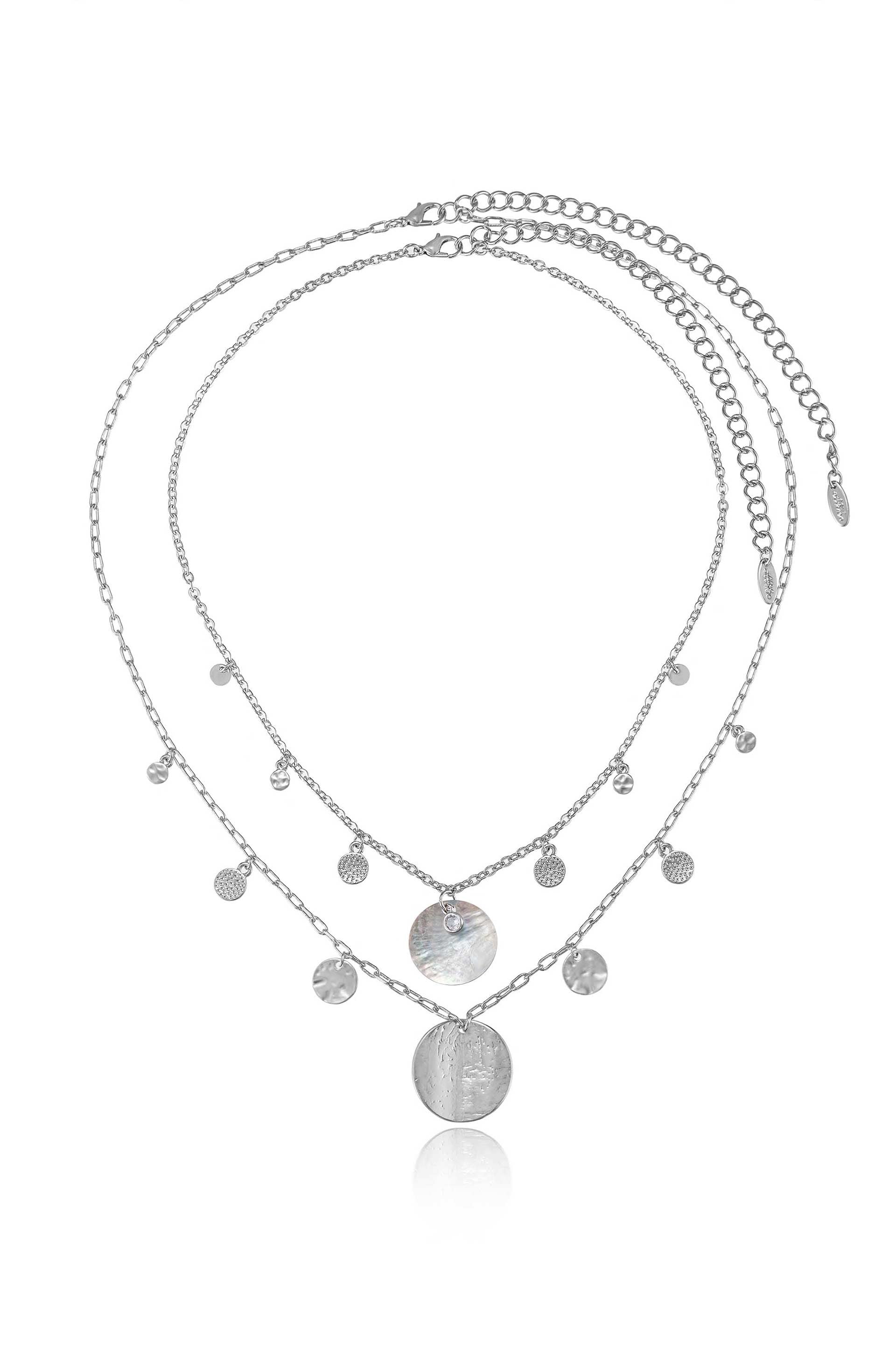 Pacific Princess Necklace Set - Sterling Silver Heart Pendant with Cubic Zirconia, Elegant Jewelry Gift for Women - Perfect for Valentine's Day, Anniversary & Special Occasions