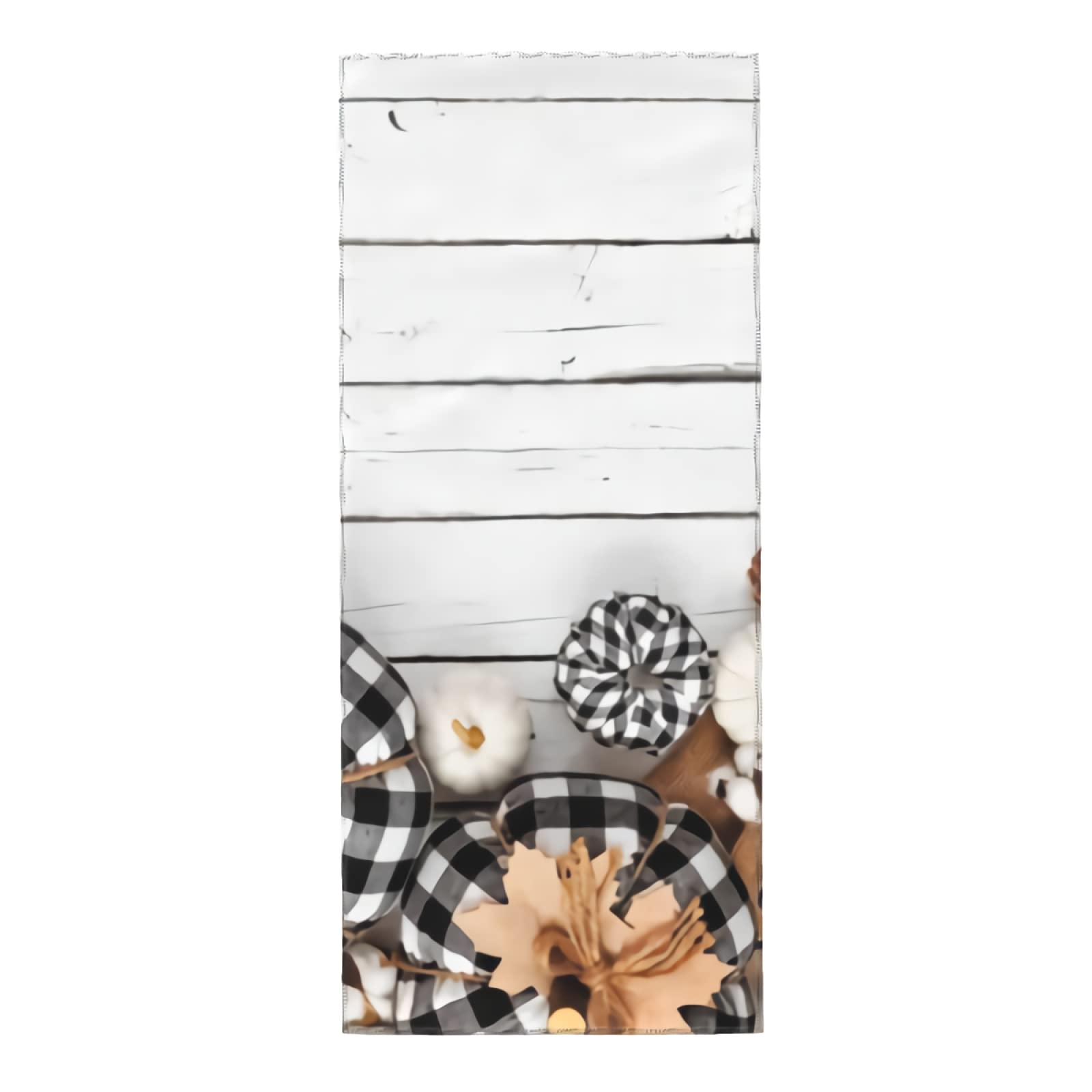 Black and White Buffalo Plaid Pumpkin Hand Towels - Rustic Decor, Highly Absorbent Soft Bath & Guest Towels for Fall Home, Kitchen, and Bathroom Decor