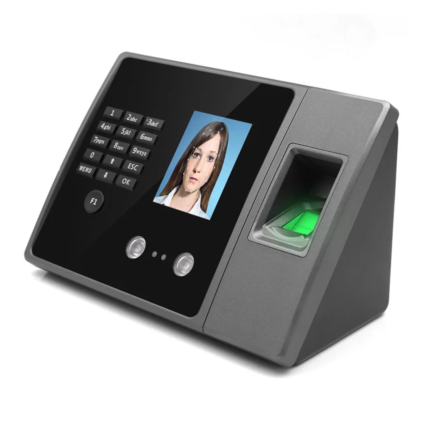 FA20 Biometric Time Clock - Facial Recognition & Fingerprint Attendance System for Employee Tracking | Ideal for Offices, Schools, and Access Control Security