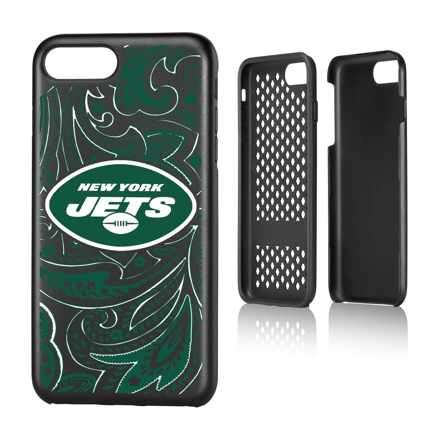 New York Jets iPhone Rugged Paisley Design Case - Durable Protective Cover for iPhone 13/14/15 Pro Max - Perfect for Football Fans, Game Days & Outdoor Activities