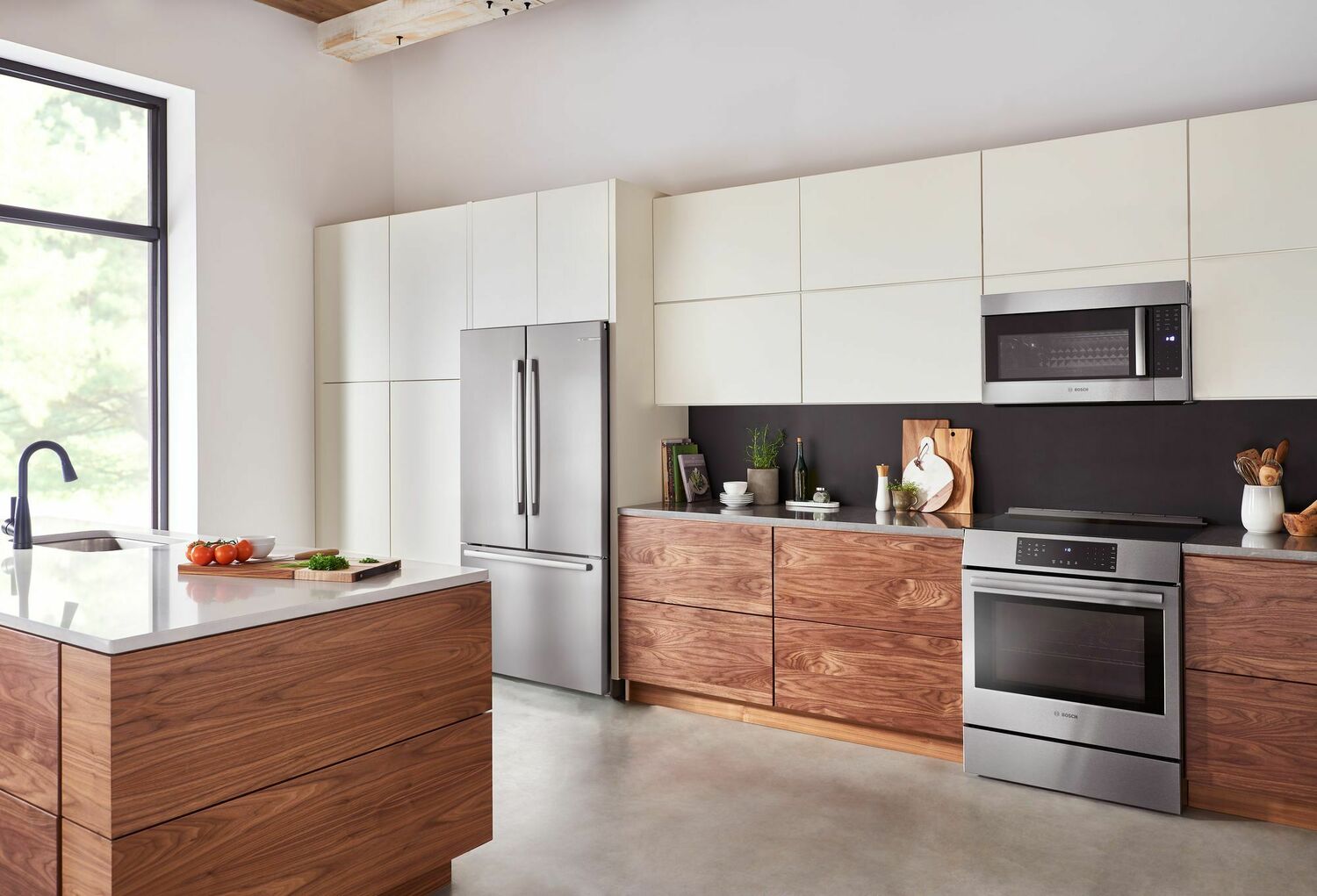 Bosch HMV5053U 500 Series Over-the-Range Microwave Oven - 1.6 cu. ft. Capacity, Stainless Steel, Sensor Cooking - Perfect for Modern Kitchens & Small Spaces