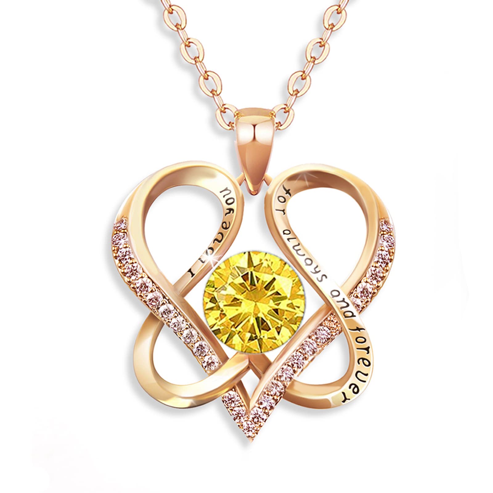 Elegant DYD Love Heart Necklace for Women - 18K Gold Plated Pendant with 5A Cubic Zirconia, Romantic Valentine's Day Birthday Christmas Jewelry Gift for Her, Sister, Friends - Perfect for Date Nights, Anniversaries & Special Occasions
