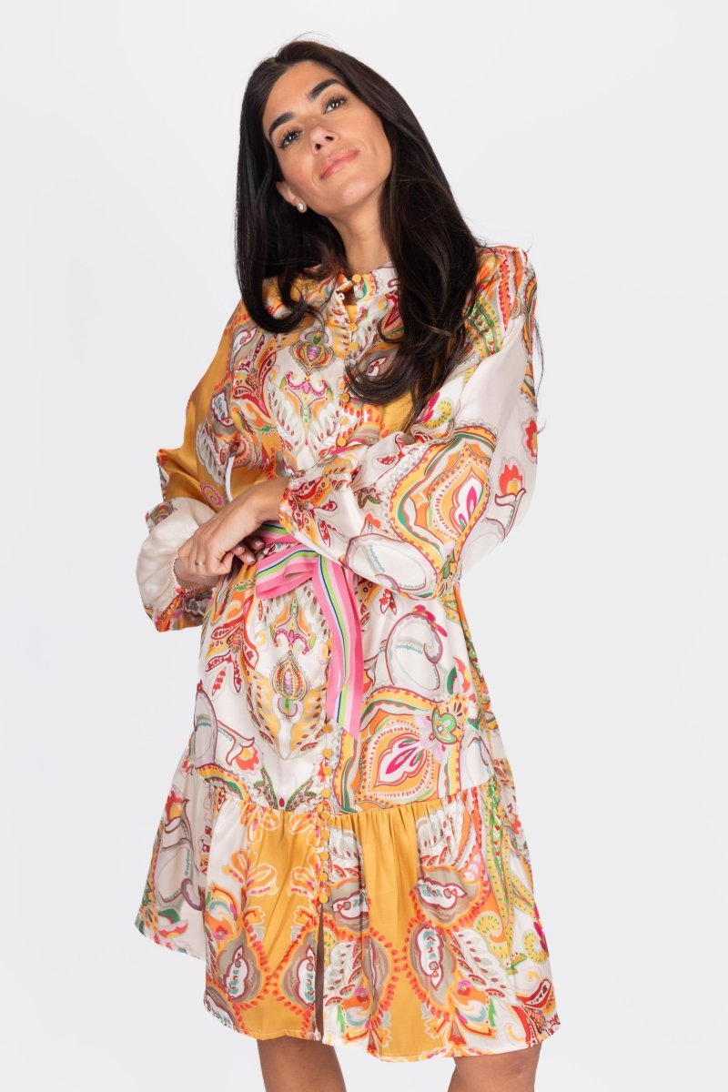 PRESLEY Ivory Dress for Women - Elegant Flowy Midi Dress for Weddings, Parties & Special Occasions