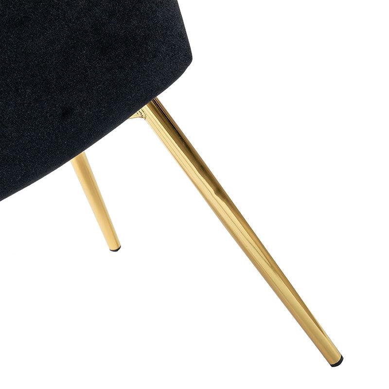 Modern Dining Chairs Set of 4 - Mid Century Metal Leg Side Chairs for Kitchen, Dining Room & Office - Aruna Contemporary Upholstered Seating
