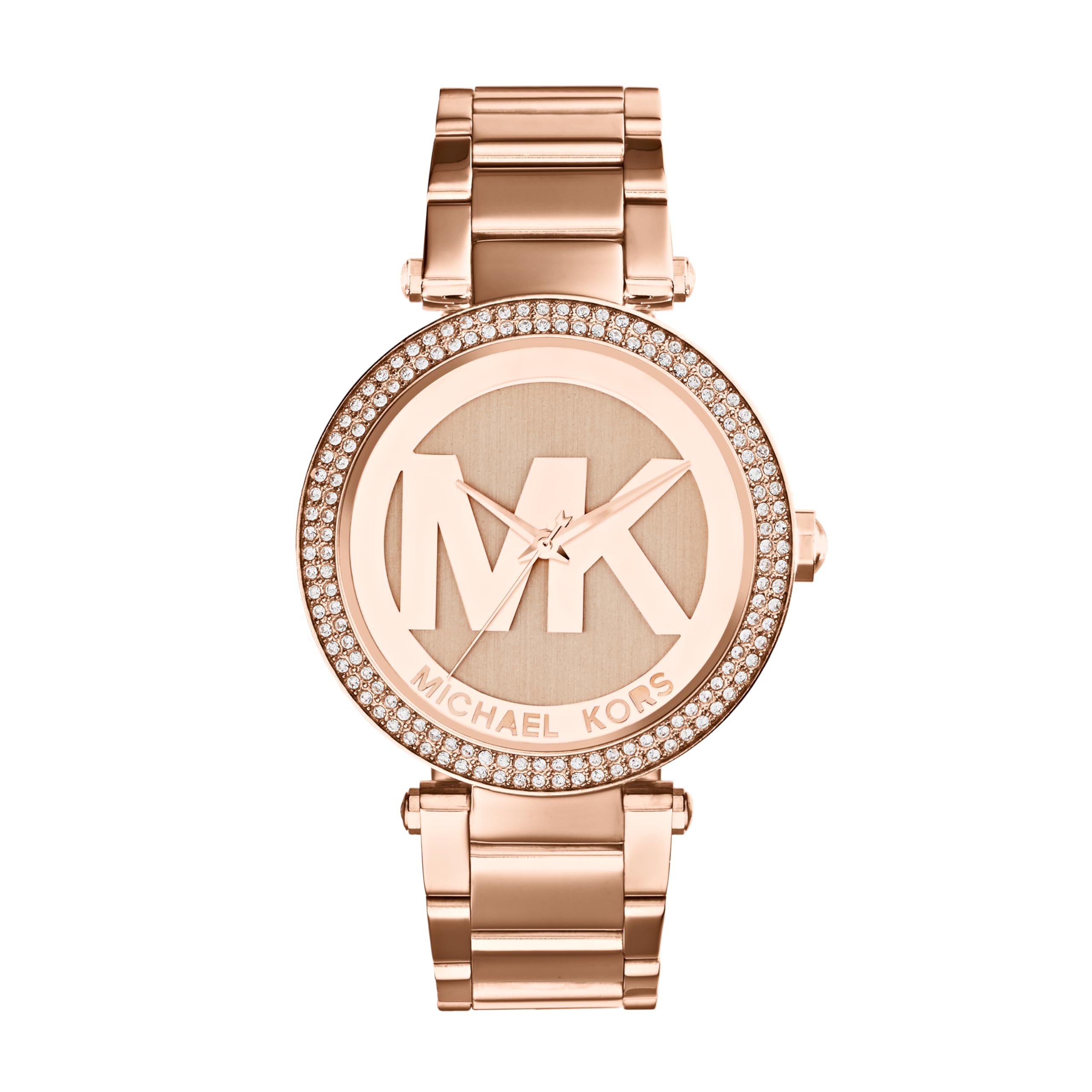 Michael Kors Parker Women's Watch - Stainless Steel & Pavé Crystal Watch with Interchangeable Bands (Steel/Leather/Silicone) | Elegant Dress Watch for Work, Parties & Everyday Wear