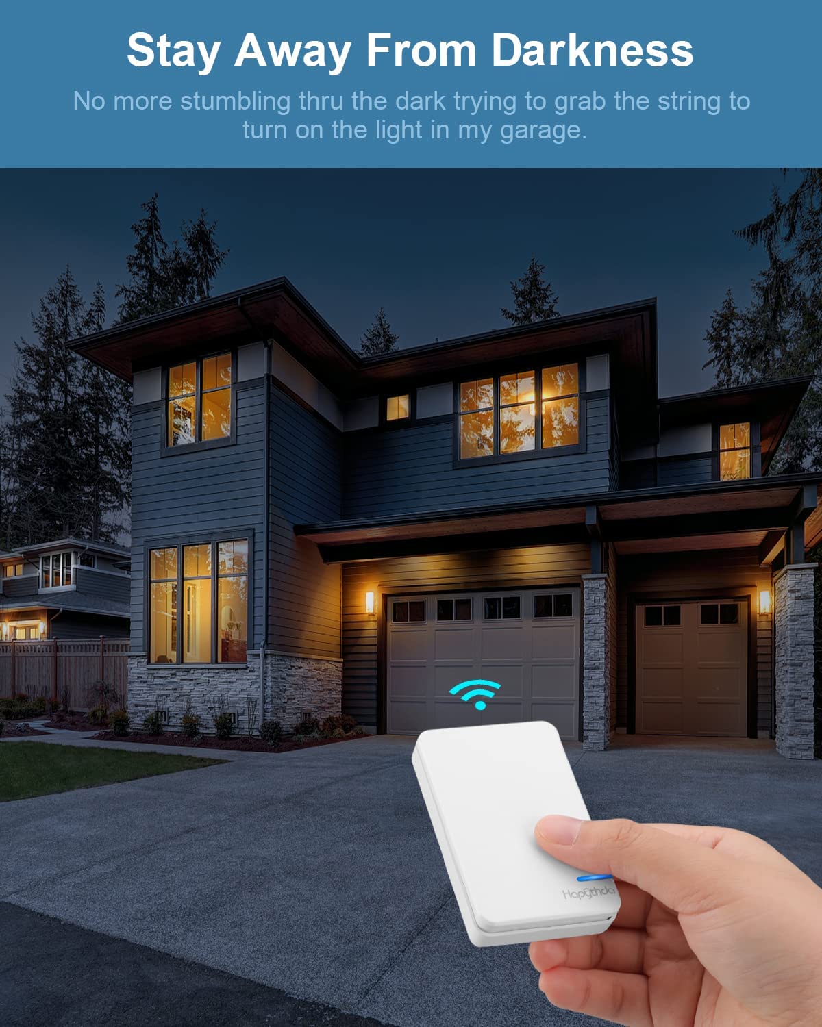 Smart Wireless Light Switch Kit for 500W E26/E27 Bulb Base Holder - Remote Control & Timer Function - Perfect for Bedroom, Living Room, and Smart Home Automation
