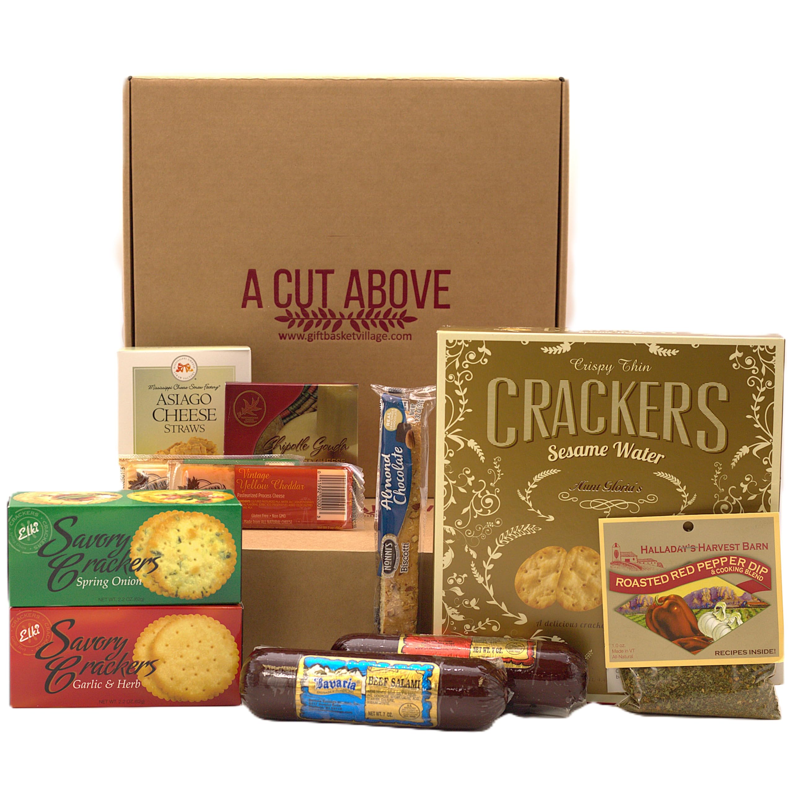 Gourmet Holiday Gift Basket - Premium Cheese, Sausage & Cracker Assortment | Handcrafted in USA | Perfect for Christmas, Corporate Gifts & Special Occasions
