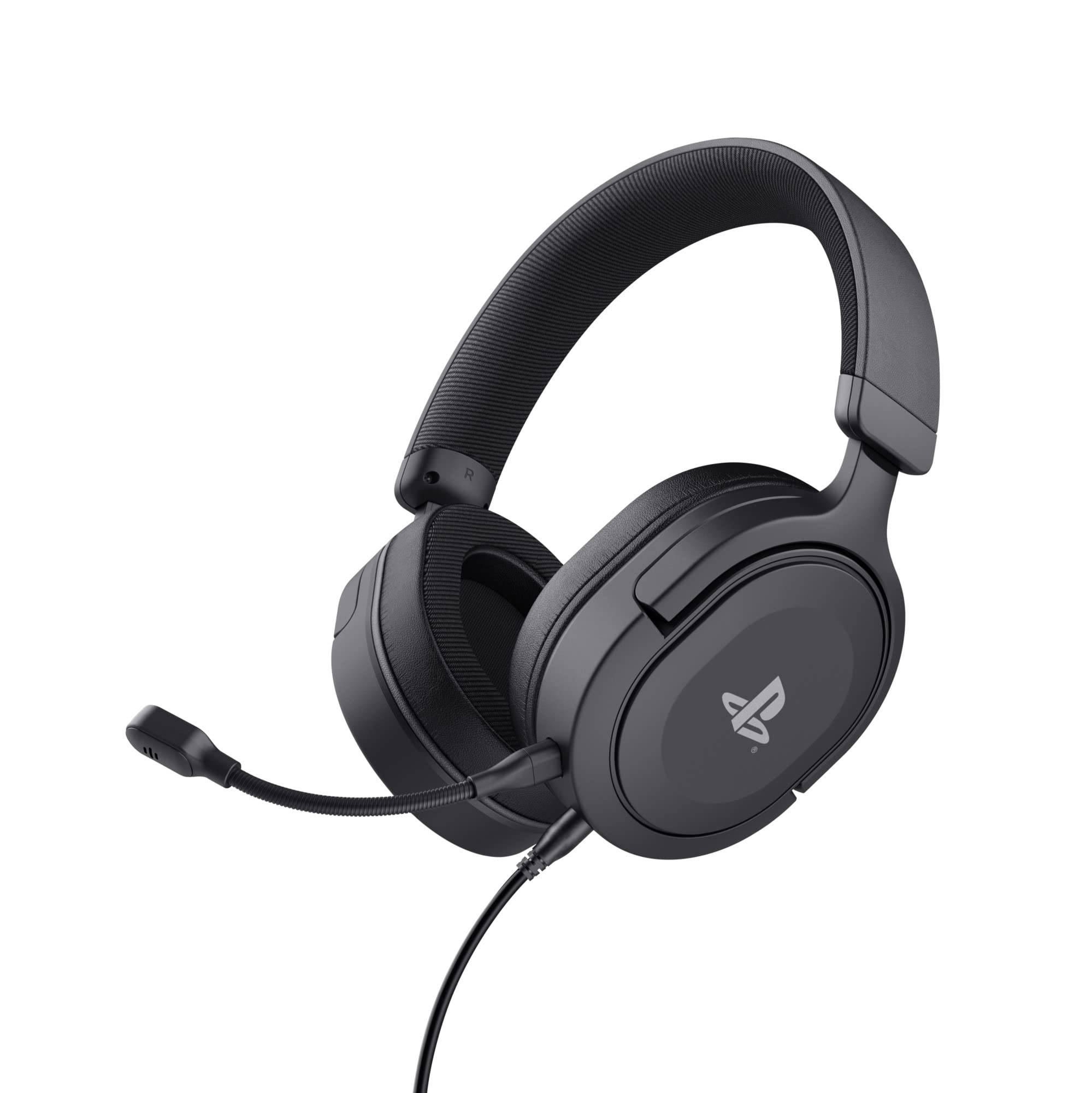Trust Gaming GXT 498 Forta Officially Licensed PS5 Headset - Wired Over-Ear Gaming Headphones for PlayStation 5/PS4 with 50mm Drivers, Detachable Mic & 1.2m Cable (Black) | Perfect for Competitive Gaming, Streaming & Long Play Sessions