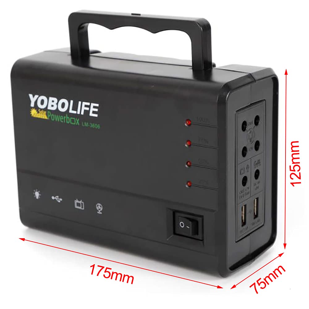 Portable Solar Panel Generator System with LED Light & USB Charger - Perfect for Camping, Emergency Power, and Outdoor Adventures