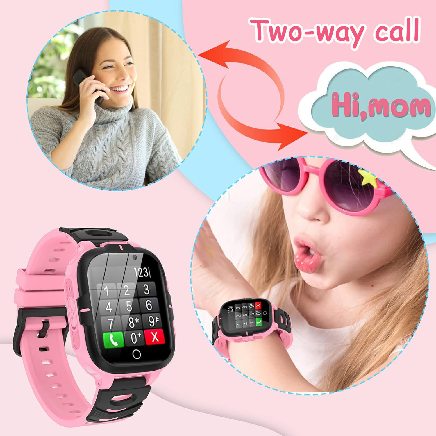 ELEJAFE Kids Smart Watch for Boys & Girls - 2 Cameras, Video, 16 Games, SOS Call, Flashlight, MP3 Player, Alarm Clock | Perfect Birthday Gift for Ages 3-12 | Ideal for Outdoor Play, School Safety & Parent-Child Communication