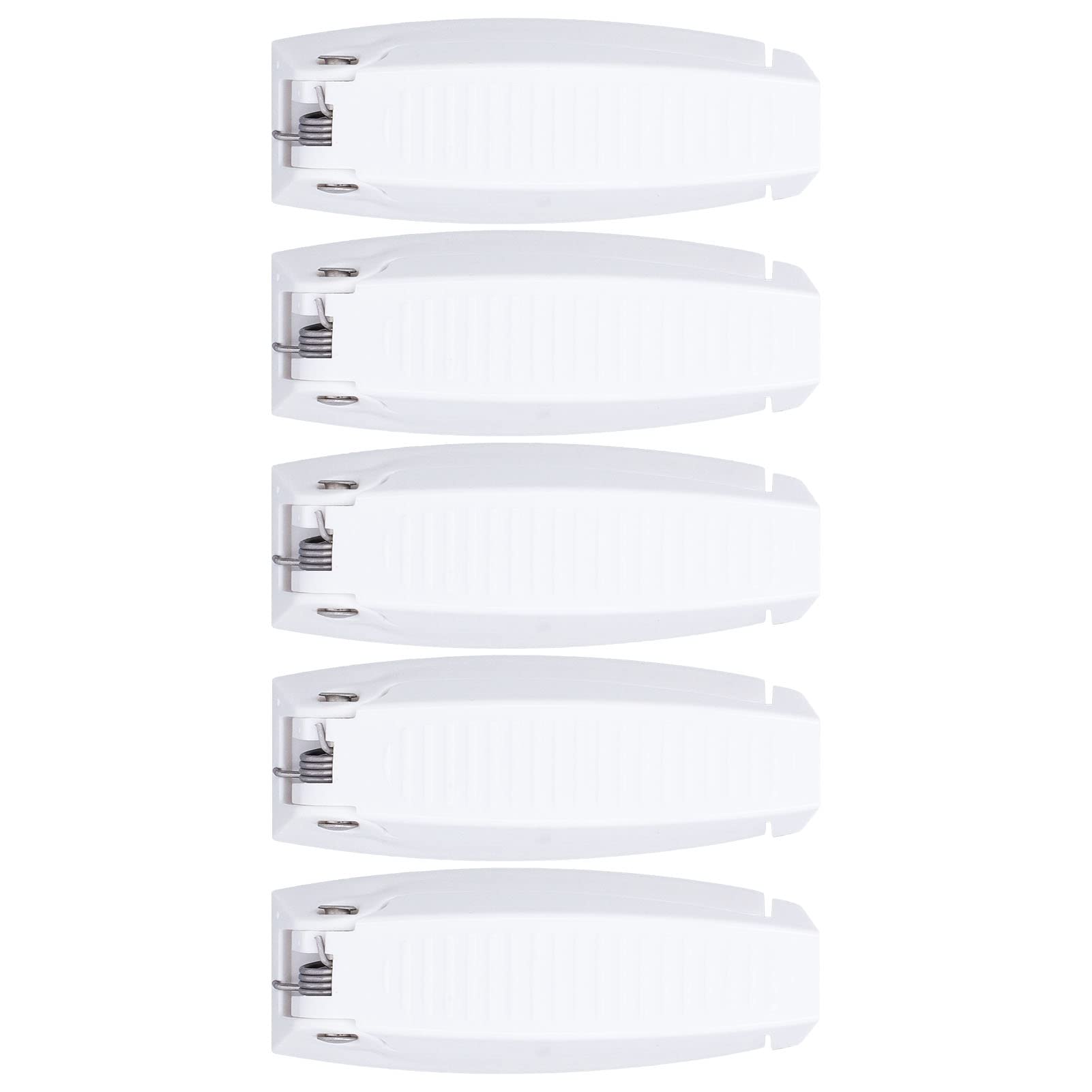 Pwshymi 5PCS Door Holder Clips - Heavy Duty ABS Plastic with Fastened Spring, Compact Luggage Door Catch for RV, Trailer & Home Use - Secure Doors Open Easily for Loading, Travel & Storage