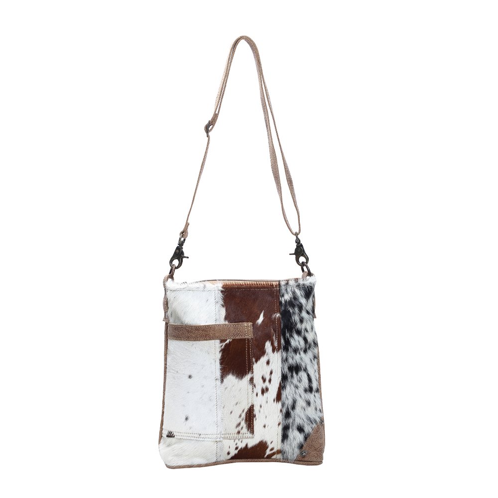 Myra Striped Cowhide Shoulder Bag for Women - Fashionable Crossbody Purse S-1165 | Perfect for Work, Travel & Everyday Use