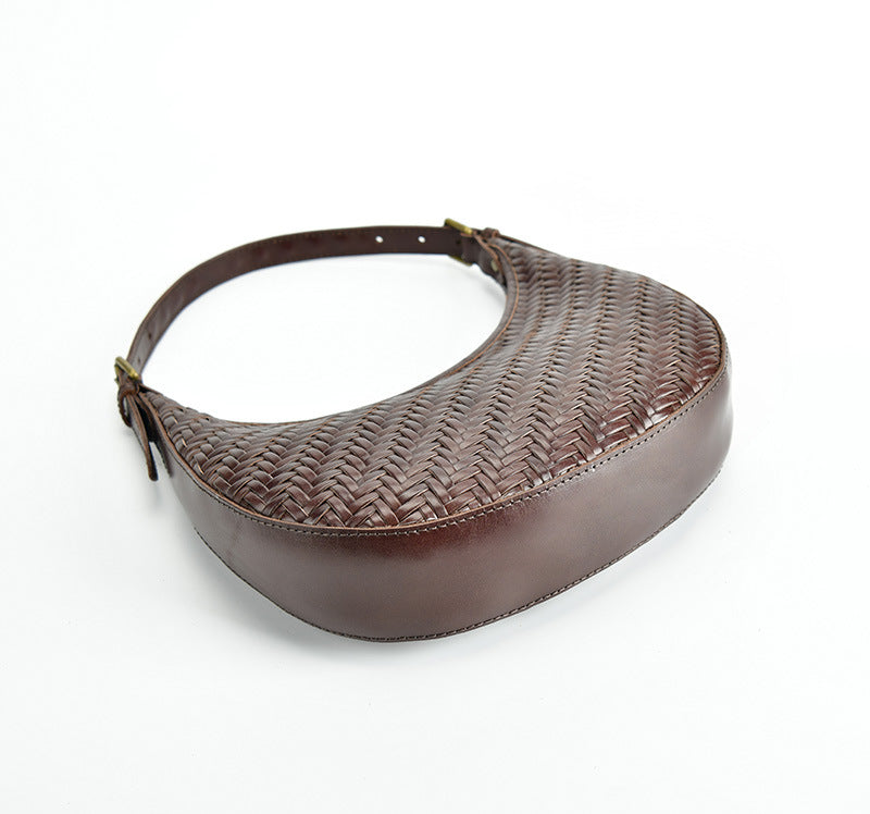 Handwoven Crescent Shoulder Bag for Women - Boho Crossbody Purse with Adjustable Strap - Perfect for Travel, Shopping & Everyday Use