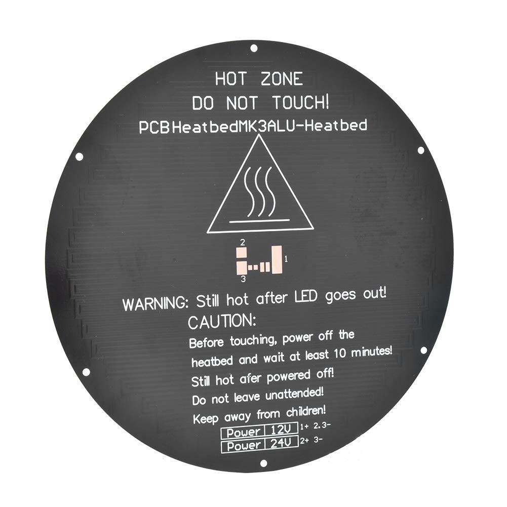 3D Printer Heated Bed - Round, Lightweight & Thin Design for Stable Printing | Perfect for PLA, ABS & PETG Filaments | Ideal for Home & Professional 3D Printing Projects
