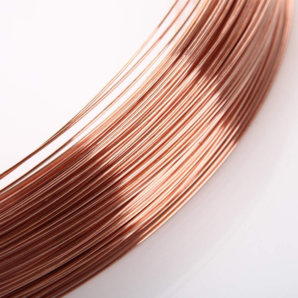 99.9% Pure T2 Solid Bare Copper Round Wire - 0.8mm Diameter, 10m Length - Perfect for Electrical Wiring, Jewelry Making & DIY Crafts