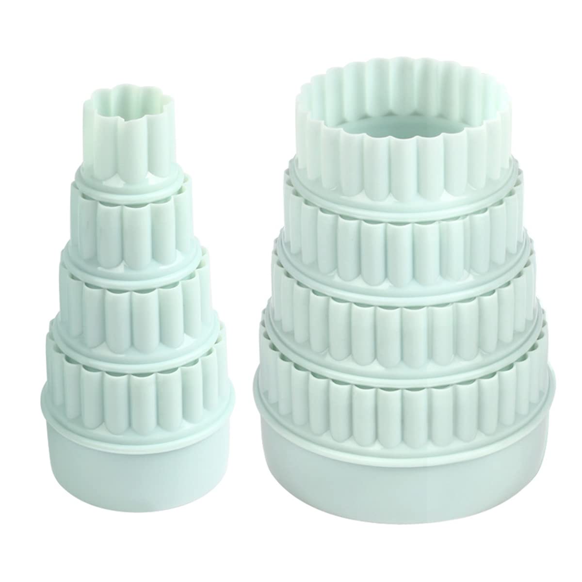 8-Piece Plastic Bowl Display Stands for Pyrex Bowls - Cabinet Organizer for Kitchen Storage & Organization - Perfect for Pantry, Countertop, or Cabinet Display