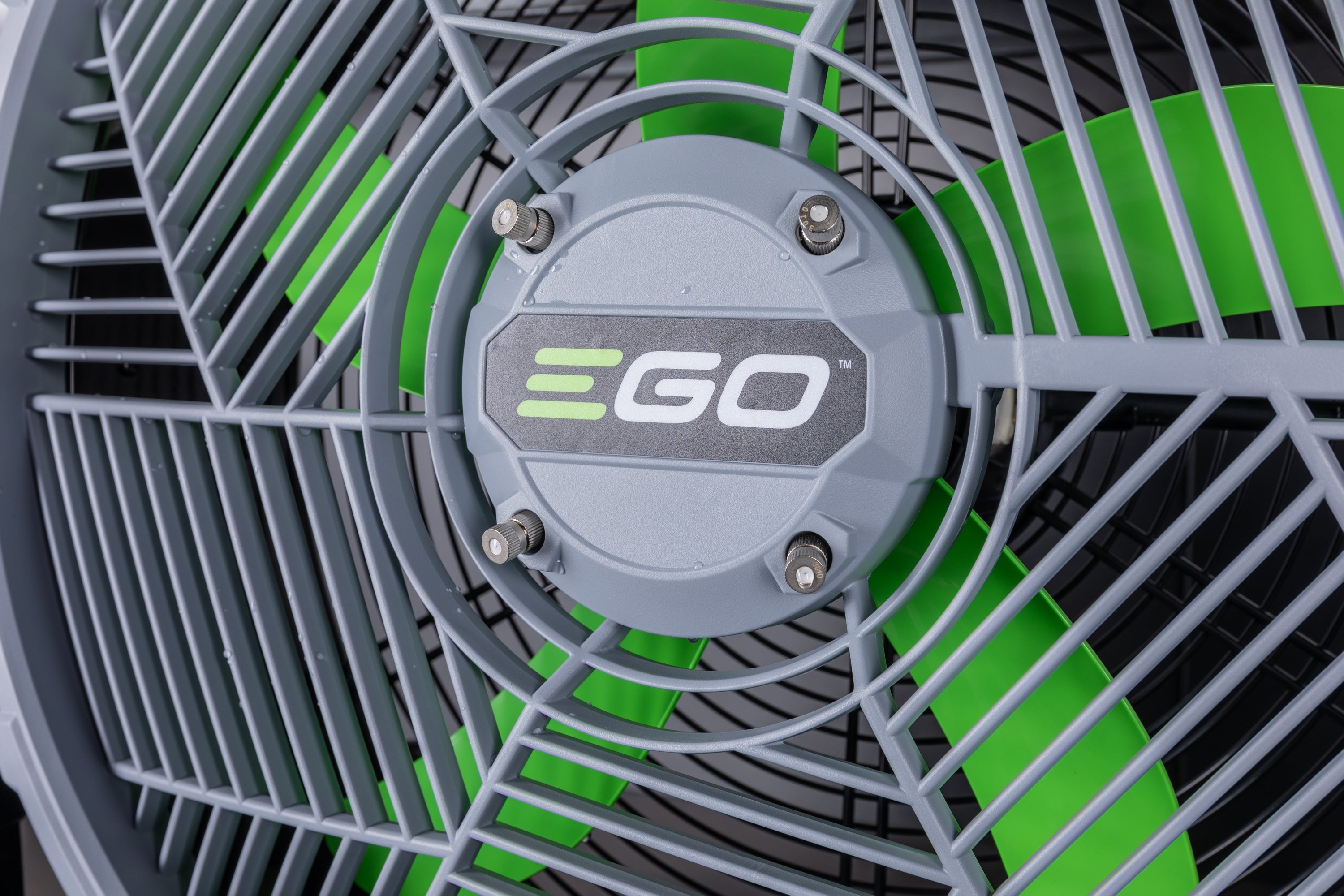 EGO 18-Inch Battery-Powered Misting Fan - Portable Outdoor Cooling Fan for Patio, Backyard, and Camping - High-Velocity Airflow with Adjustable Mist Settings