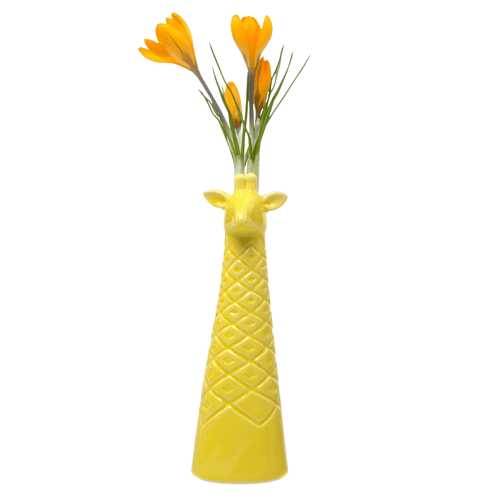 Elegant Giraffe Ceramic Flower Vase - Handcrafted Home Decor for Living Room, Office & Wedding Centerpieces - Perfect Gift for Housewarming & Birthday