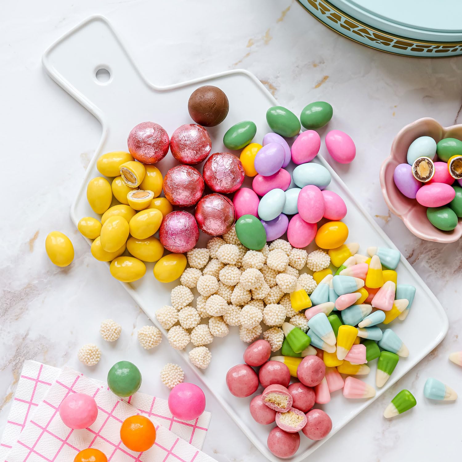 Easter Snack Gift Box - Assorted Candy Mix with Chocolate, Almonds & Gummies | Spring Holiday Gift Basket for Adults, Kids & Families | Perfect for Easter Celebrations, Office Treats & Care Packages | Bonnie and Pop Gourmet Food Collection