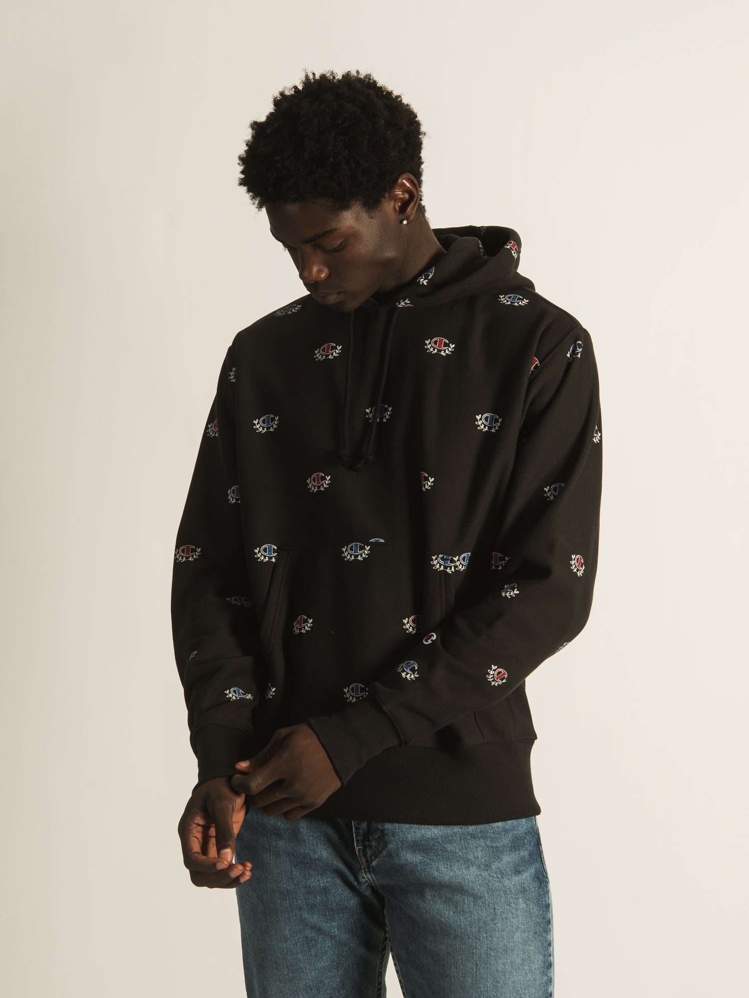 Champion Reverse Weave All Over Print Hoodie - Men's & Women's Pullover Sweatshirt - Comfortable & Stylish Casual Wear for Gym, Streetwear, and Everyday Outfits