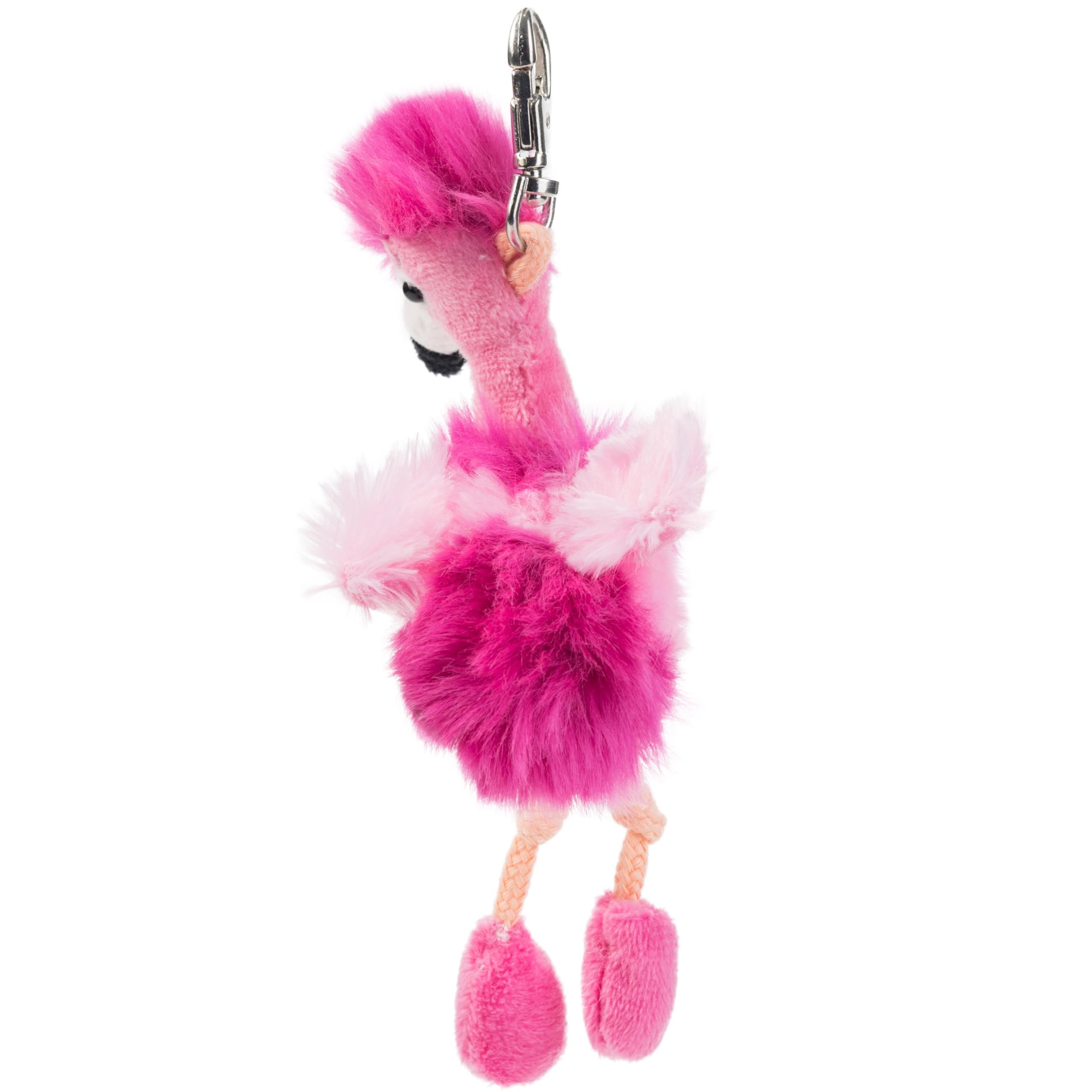 Schaffer 0233 Flamingo Plush Keychain - Cute Pink Flamingo Key Ring for Women & Girls - Perfect for Backpacks, Purses, Gifts & Travel Accessories