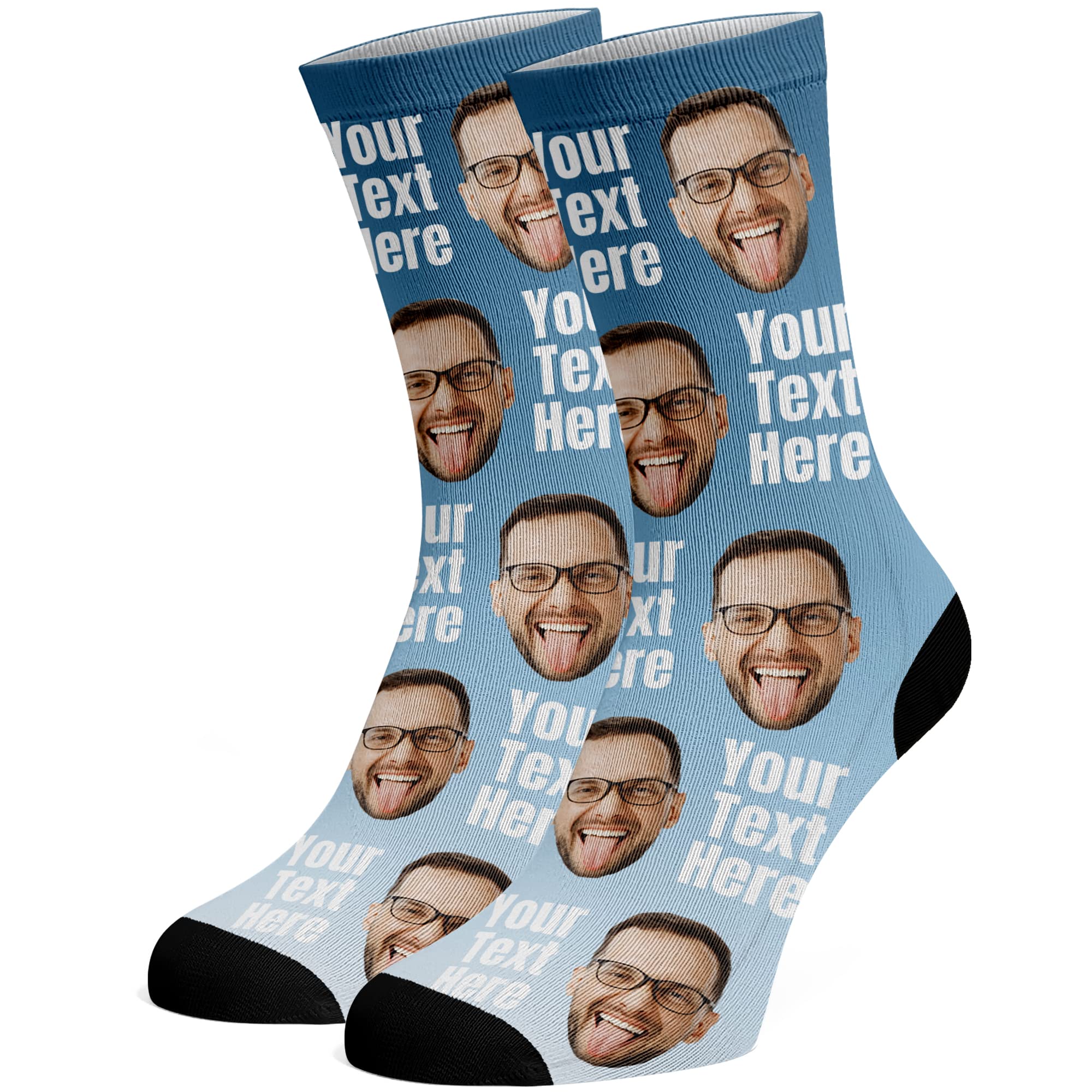 Custom Face Socks - Funny Personalized Socks with Faces for Men & Women - Perfect Gift for Cat & Dog Lovers - Great for Parties, Cosplay & Unique Gifts