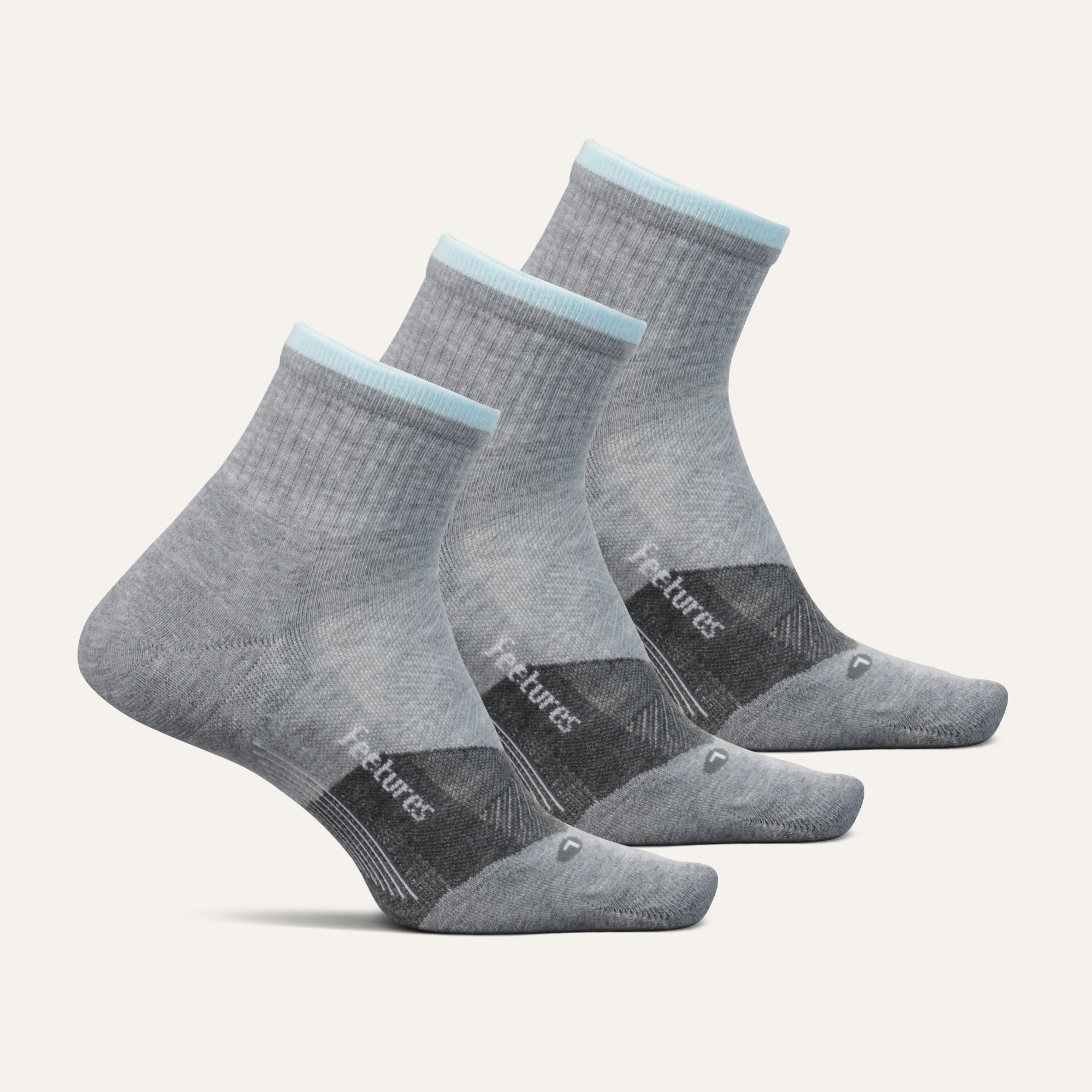 Trail Max Cushion Quarter Socks 3 Pack - Moisture Wicking & Breathable Hiking Socks for Men & Women - Perfect for Outdoor Adventures, Hiking, and Camping