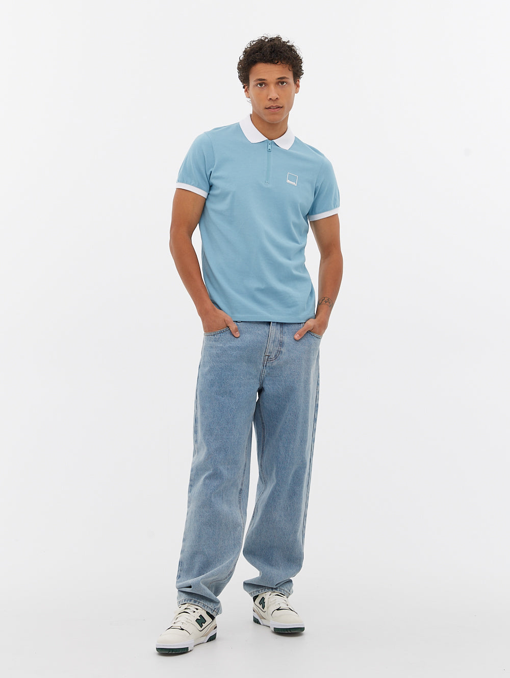 Rostock Men's Classic Polo Shirt - Breathable Cotton Short Sleeve Casual Top for Golf, Office & Everyday Wear