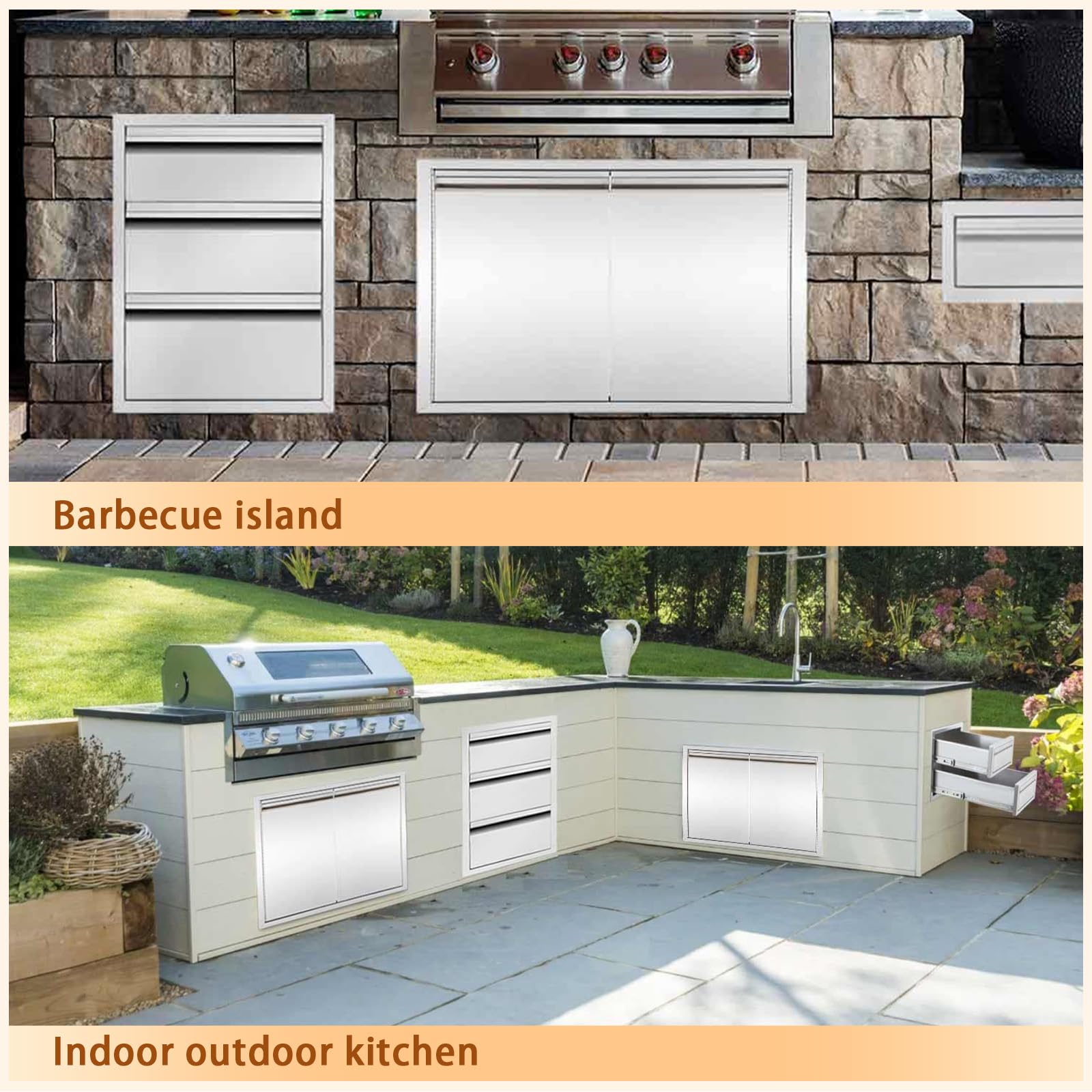 Stainless Steel Outdoor Kitchen Drawers - 14
