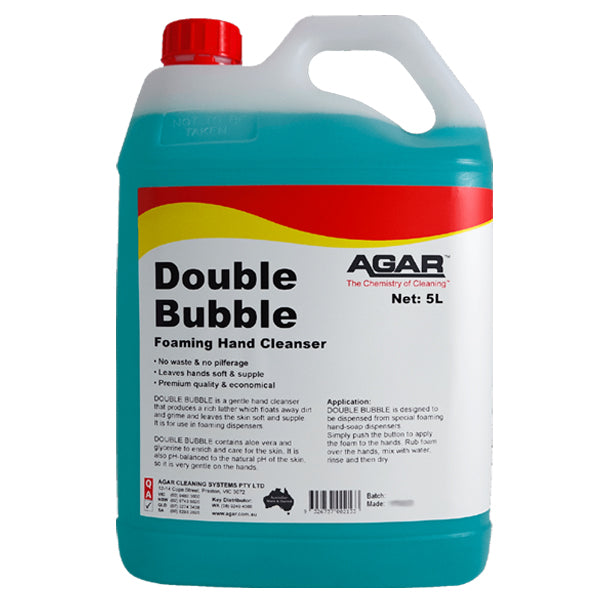 Natural Agar Double Bubble Foaming Hand Wash - Gentle Moisturizing & Antibacterial - Perfect for Kitchen, Bathroom & Office Use
