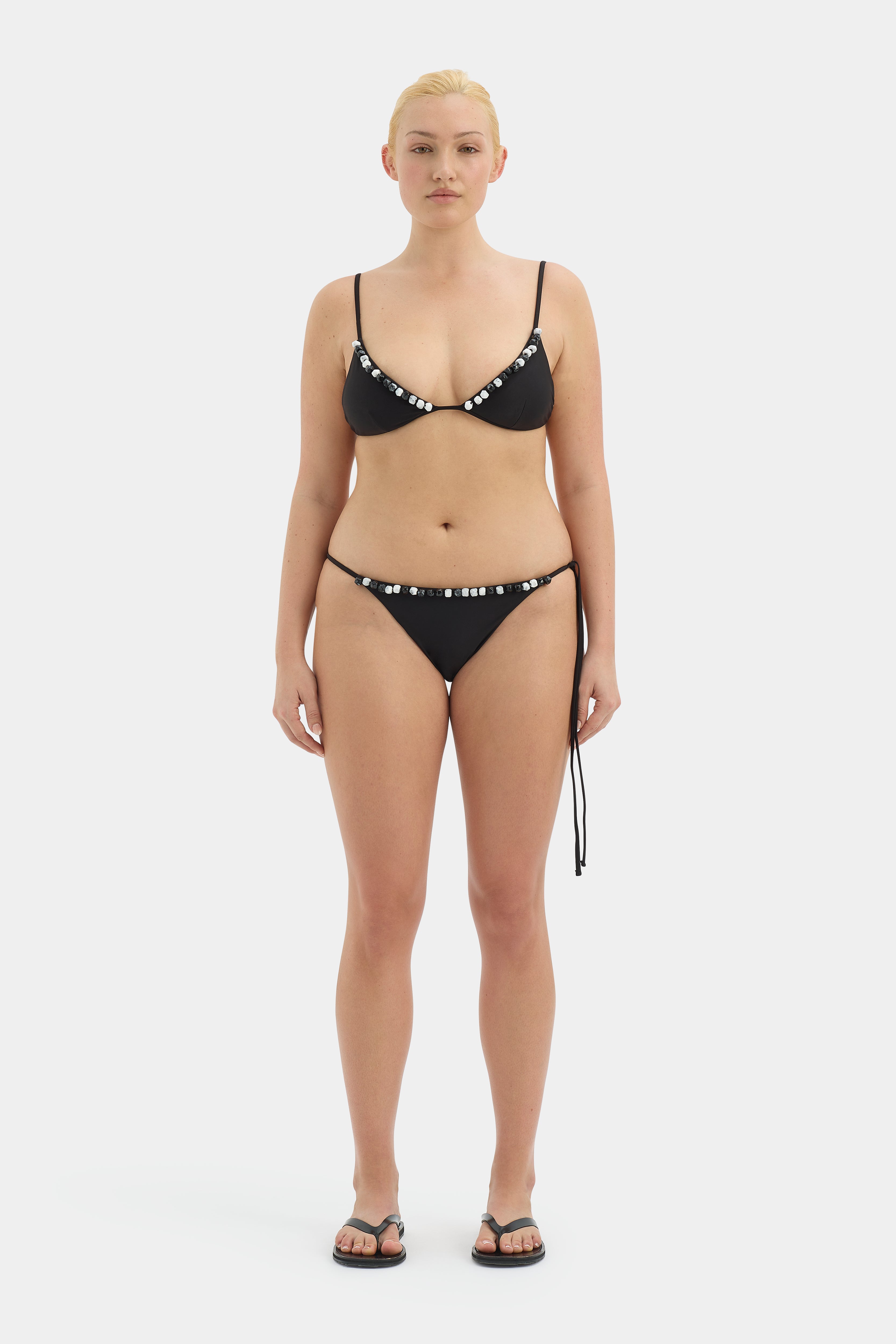 Beaded String Bikini Brief - Sexy Lingerie for Women, Comfortable & Stylish Underwear - Perfect for Beach, Pool, and Romantic Nights