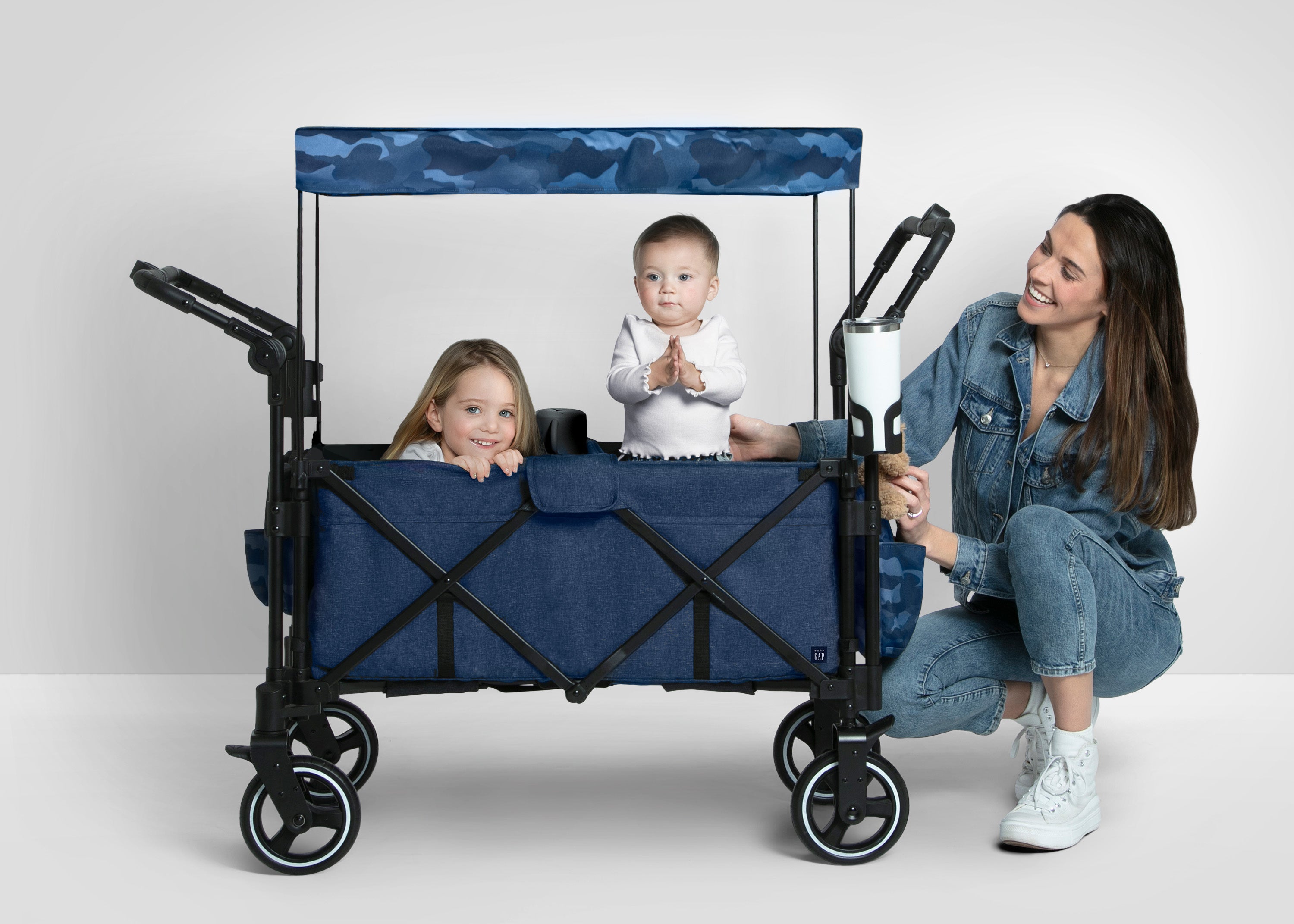 BabyGap Explorer Deluxe Stroller Wagon - All-Terrain 4-Wheel Stroller Wagon for Toddlers & Kids | Perfect for Beach, Park, Zoo & Family Outings
