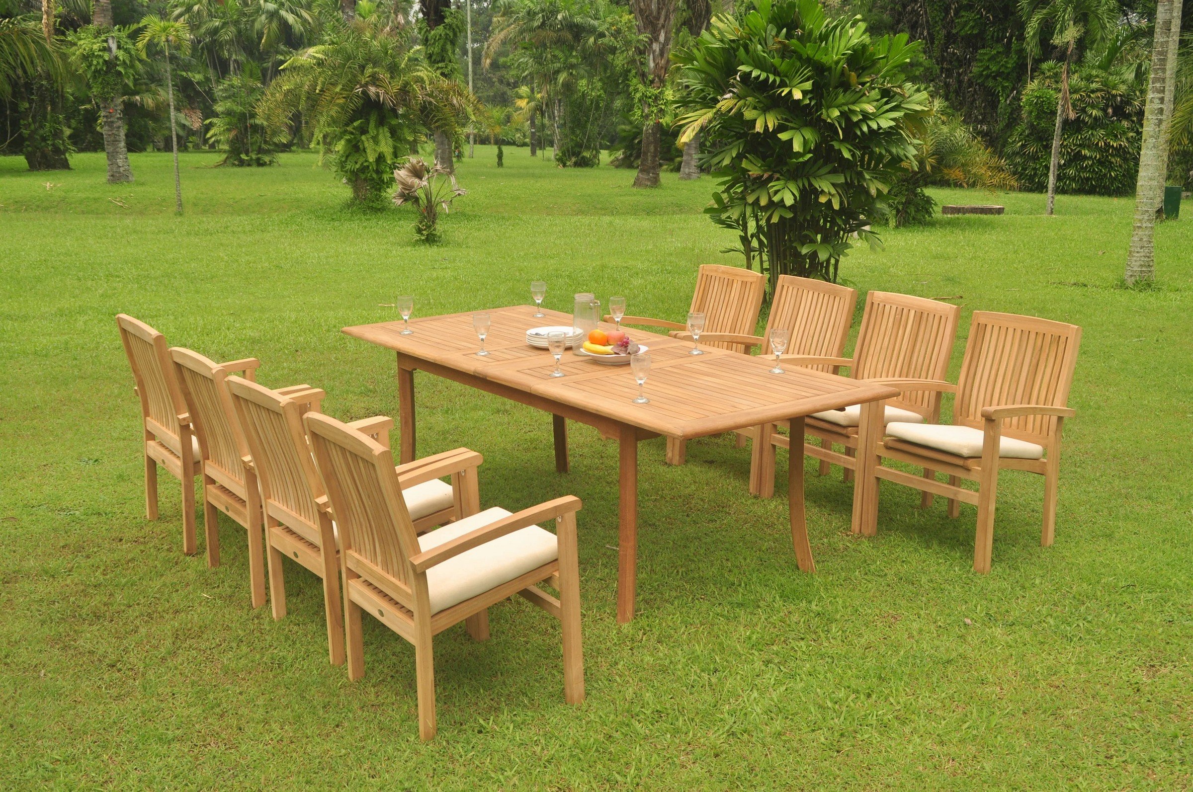 Premium 9-Piece Teak Wood Dining Set - 94