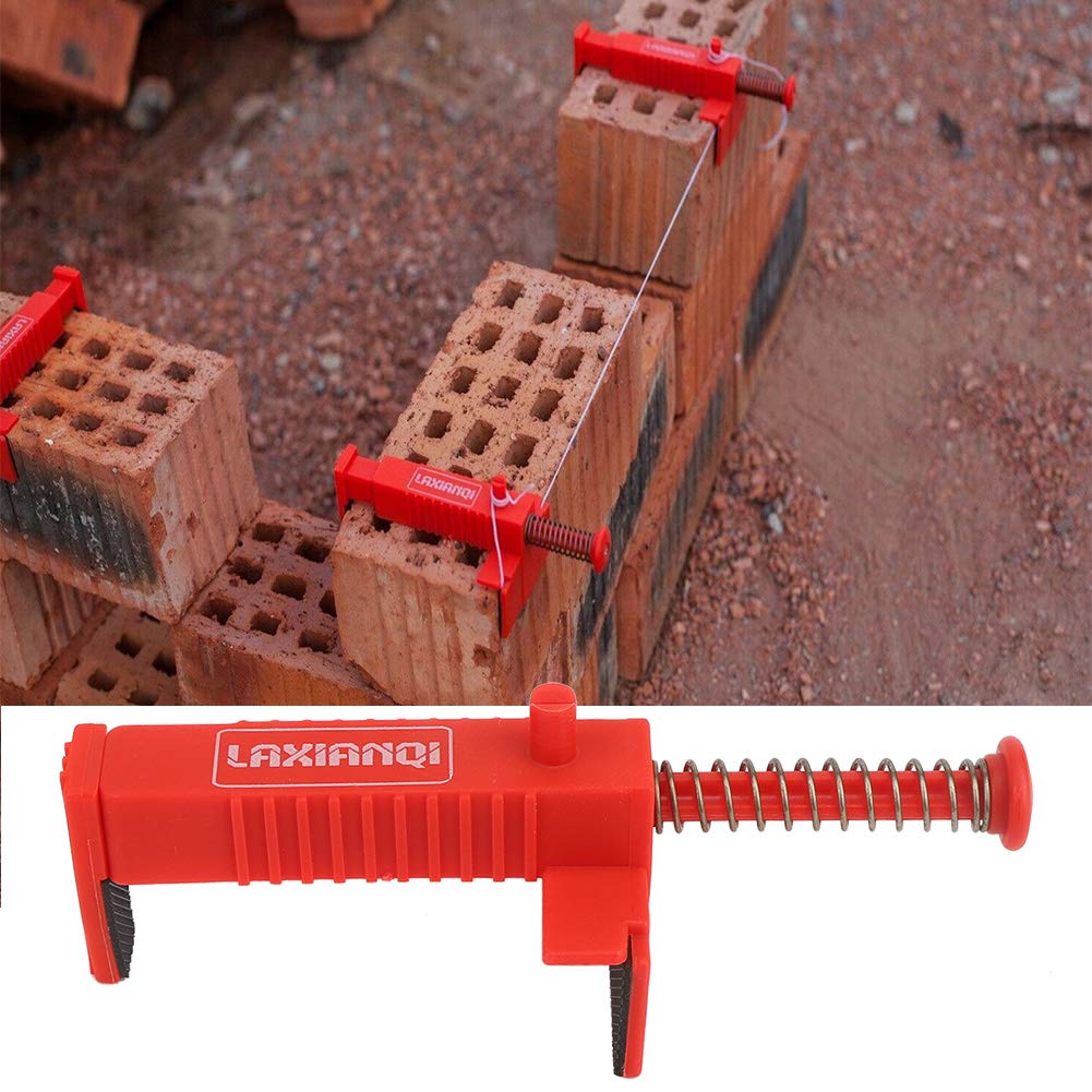 **2PCS Red Plastic Brick Line Runner - Professional Bricklayer & Plumber Leveling Tool for Accurate Brickwork Measuring - Perfect for Masonry, Construction, and DIY Projects**
