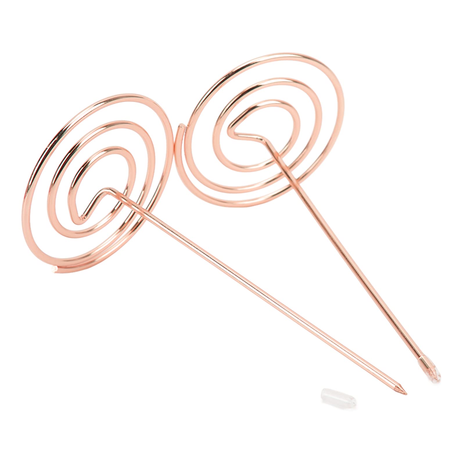 5PCS Rose Gold Receipt Holders for Desk - Durable Recyclable Ticket Spikes & Check Spindles for Office, Kitchen, Restaurant, and Retail Use
