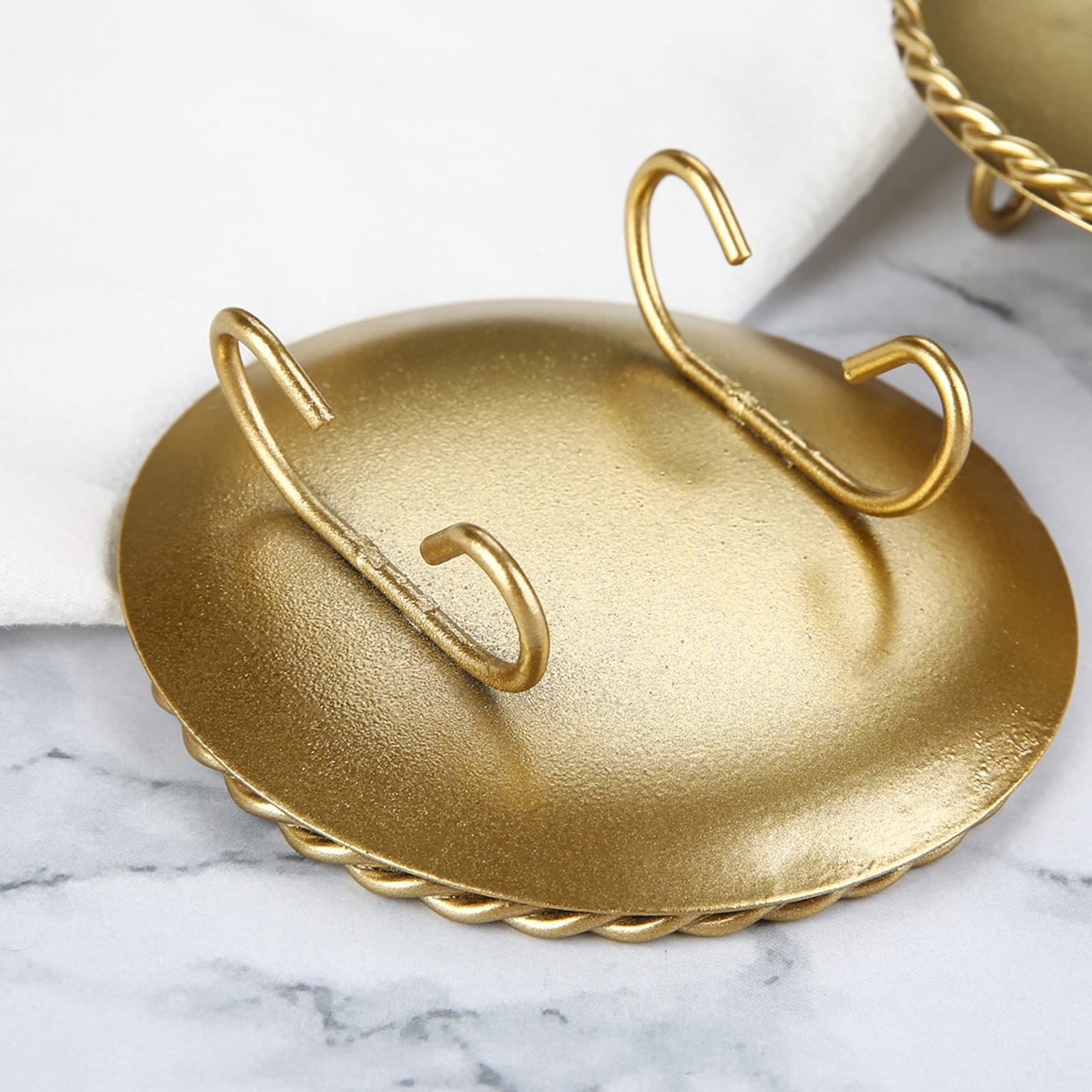 FIYO Golden Jewelry Storage Tray - Geometric Organizer for Necklaces & Crafts | Home & Desktop Decor