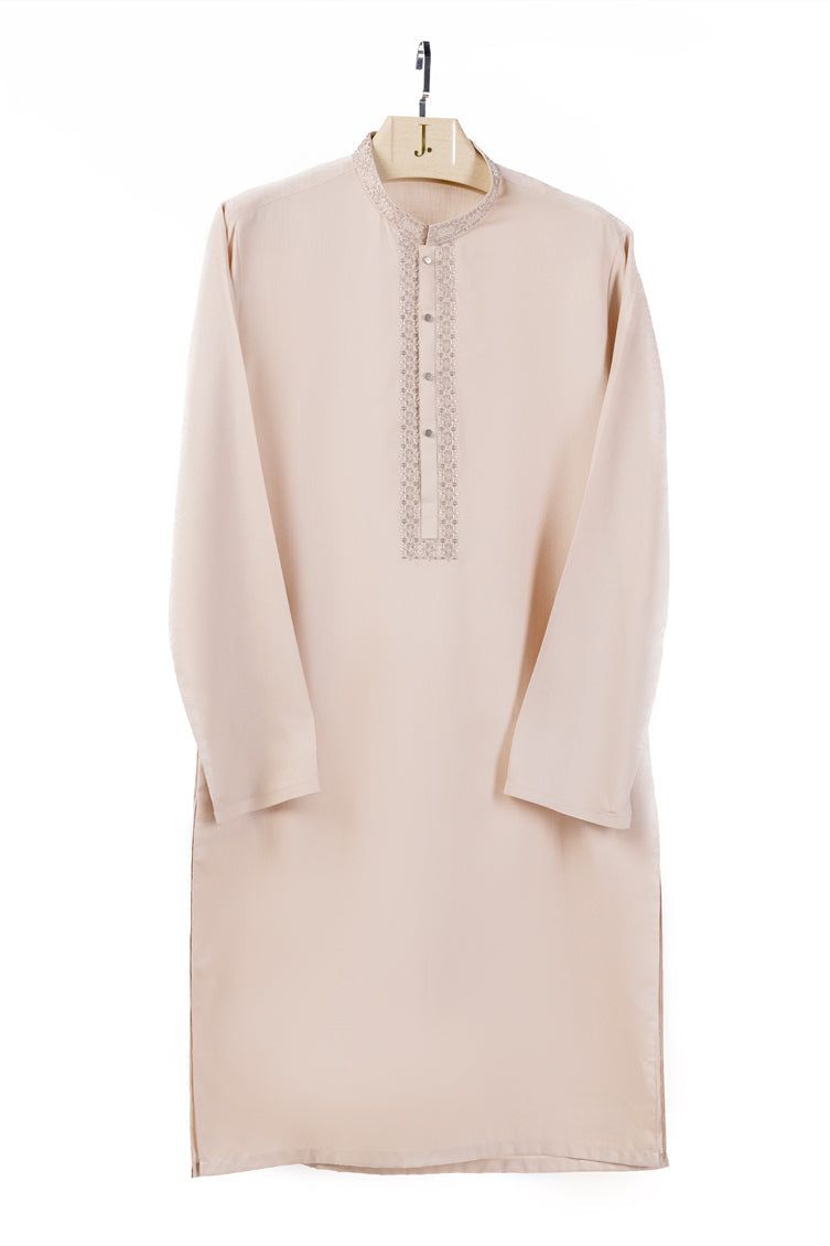 Blended Brown Kurta by J. Junaid Jamshed | Premium Cotton Ethnic Wear for Men | Perfect for Eid, Weddings & Casual Outings
