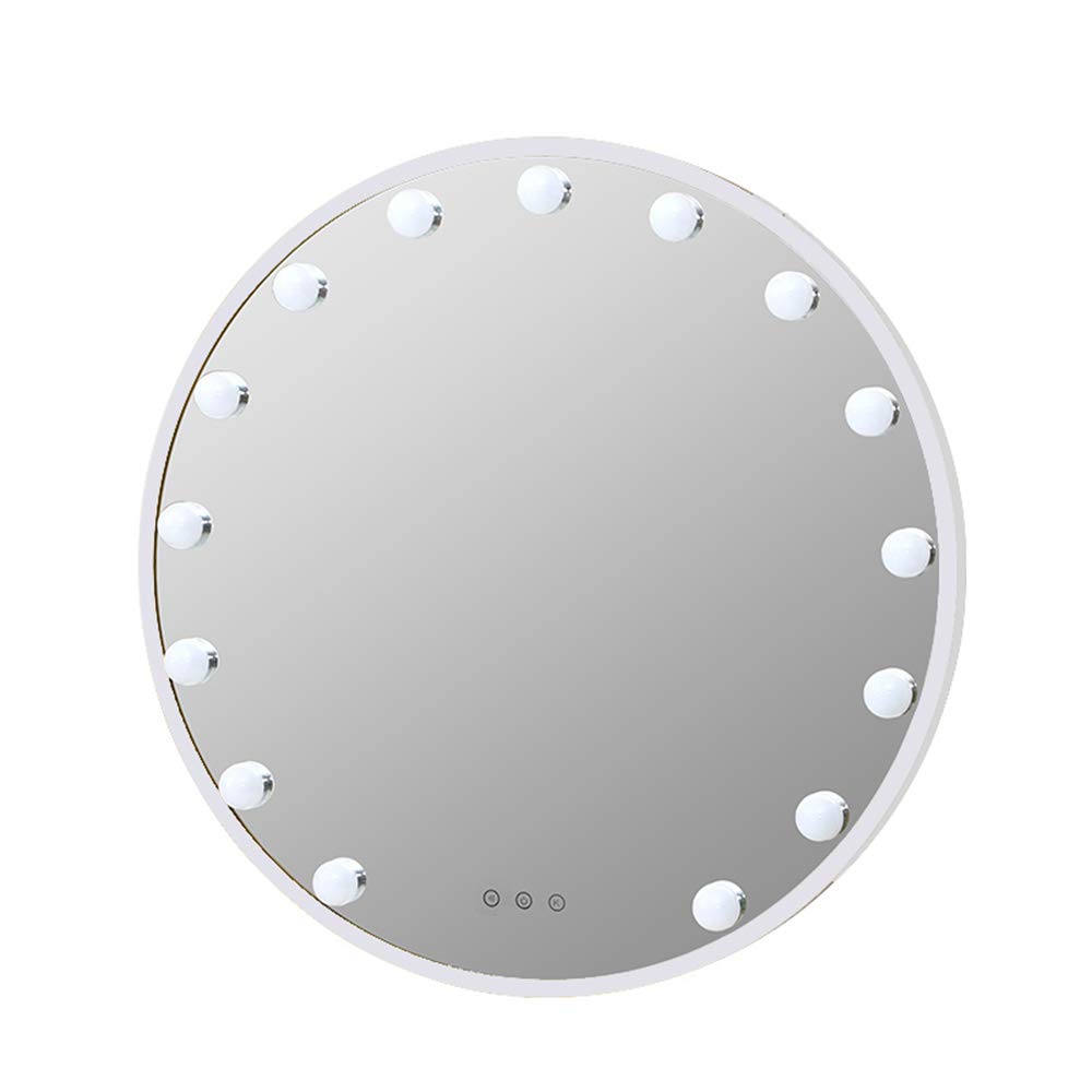 Large Wall-Mounted LED Vanity Mirror with Adjustable Brightness - 3 Color Lighting (Golden/White) for Makeup & Dressing Room | Perfect for Home Salon, Beauty Studio & Bedroom Decor