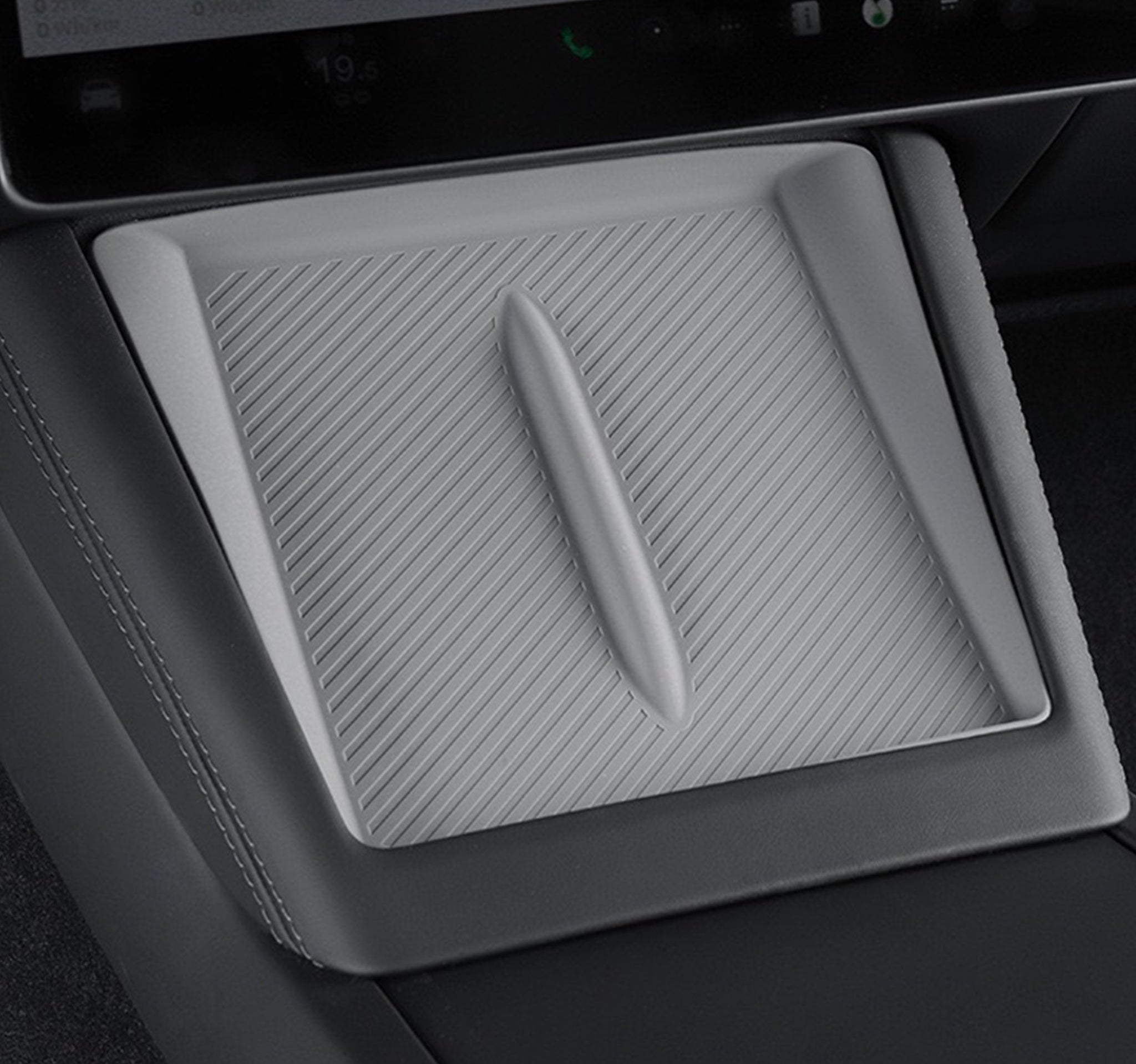 Premium Silicone Anti-Slip Dock Liners for Tesla Model 3 & Model Y (2025+) - Non-Slip Charging Pad Protector & Phone Holder for Safe Driving & Organized Car Interior